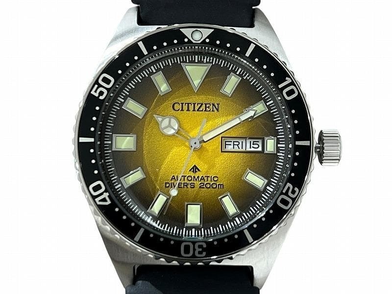 Regular 56 800 New CITIZEN NY0120 01X Promaster Marine Diver Yellow Dial Mechani