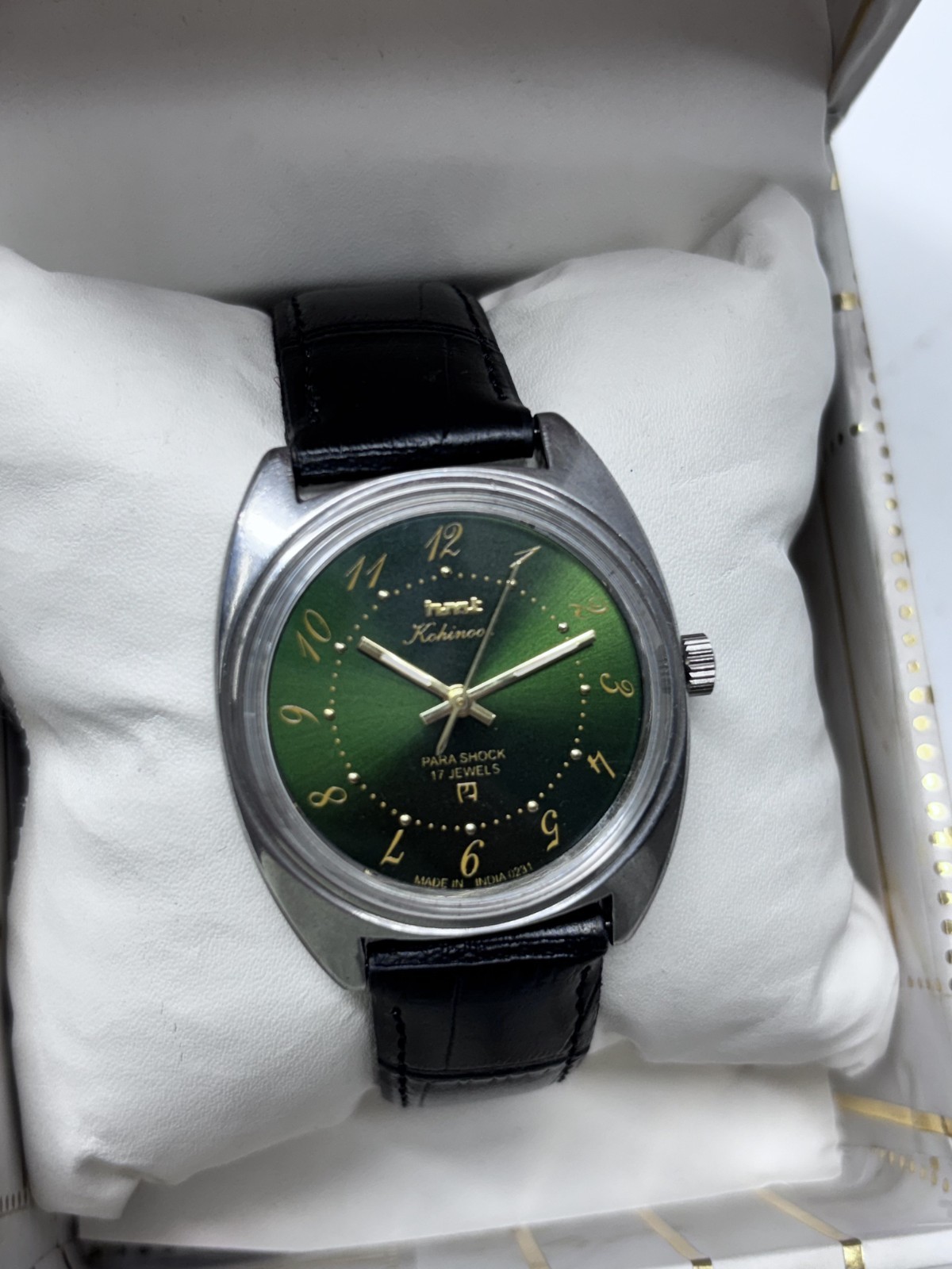 Vintage HMT Kohinoor Green 17 Jewels Mechanical Hand Winding Men’s Wrist Watch