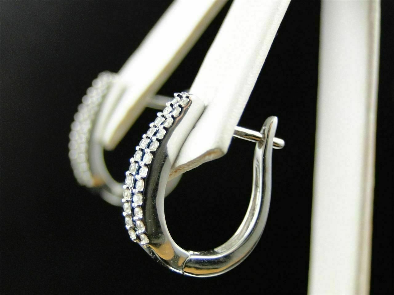 3.00 Ct Round Cut Natural Sapphire Diamond Earring 14k Solid White Gold Stud