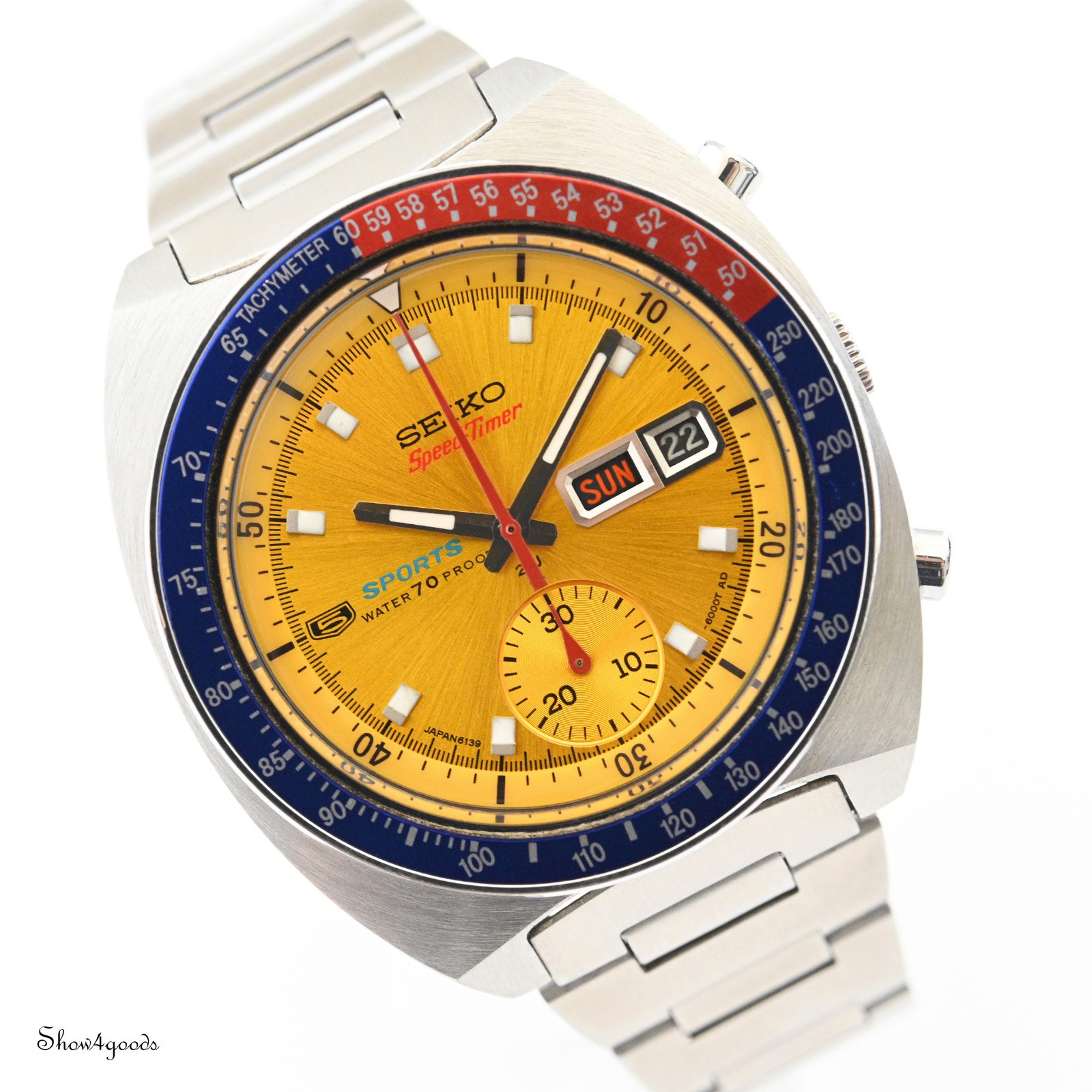 SEIKO Chronograph POGUE SpeedTimer 6139-6000 – Restored and Overhauled – 1970