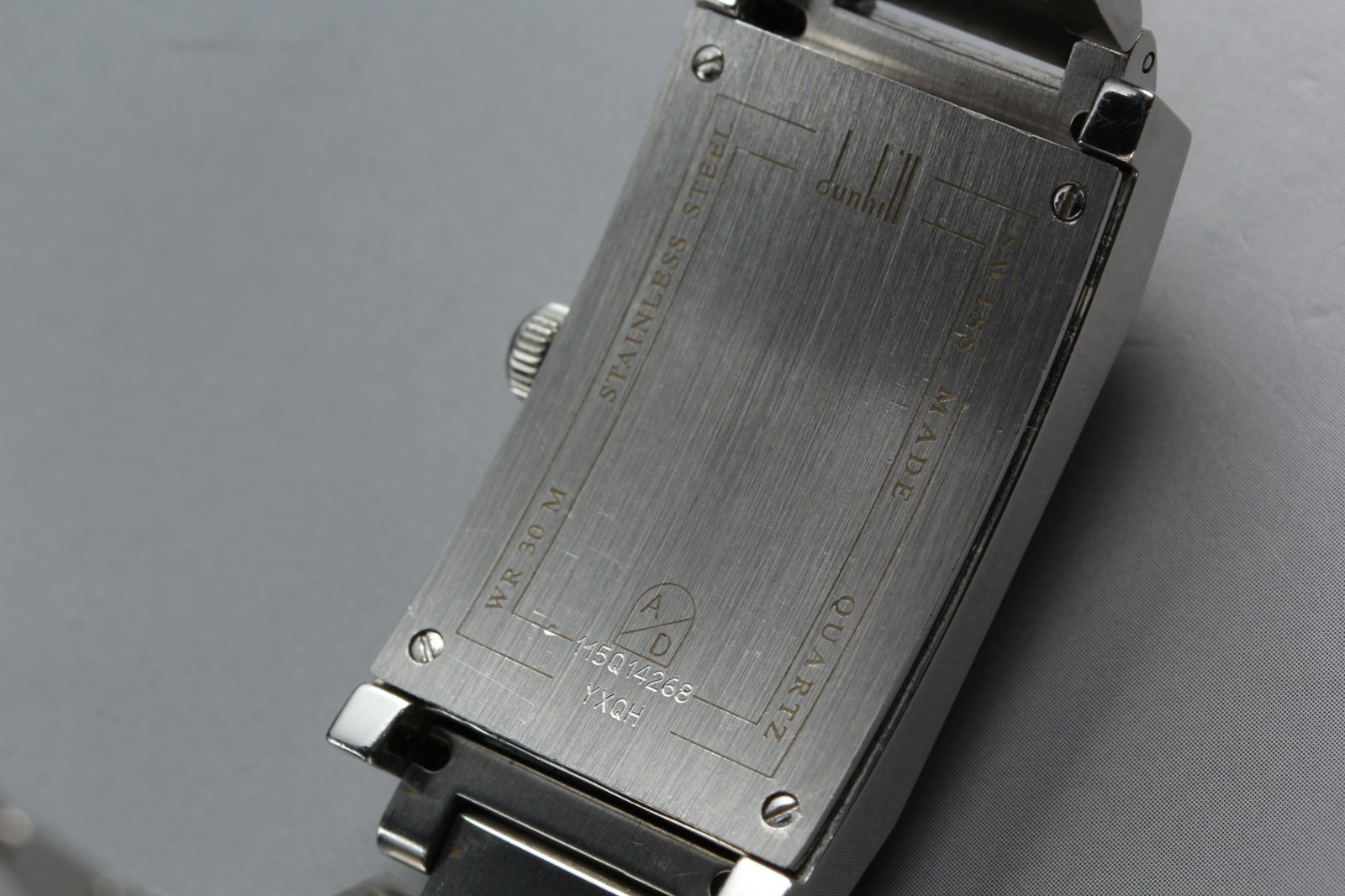Dunhill Dunhillion Silver White Dial Rectangle 24mm Men’s Quartz Watch JP U993