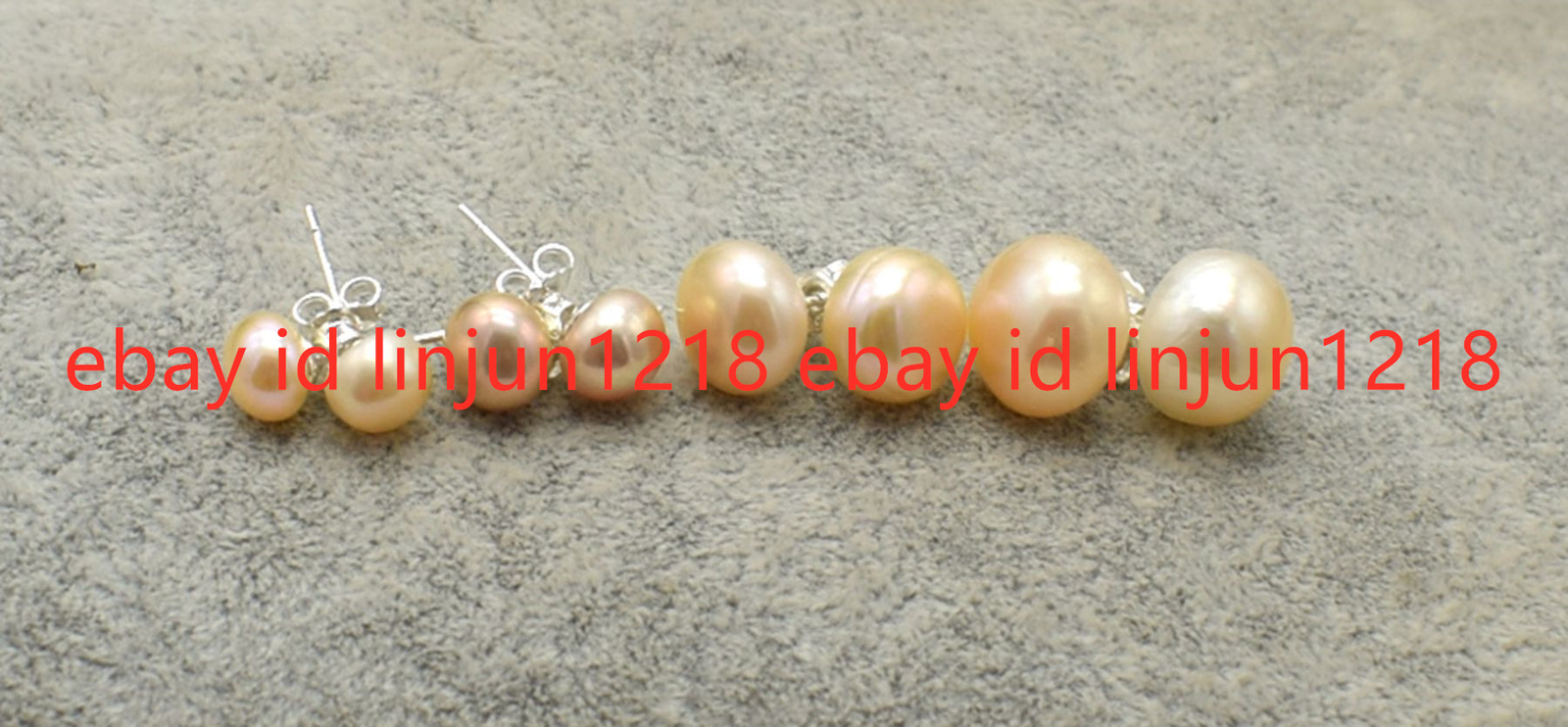 Wholesale Natural Black White Pink Pearl 925 Sterling Silver Stud Earrings