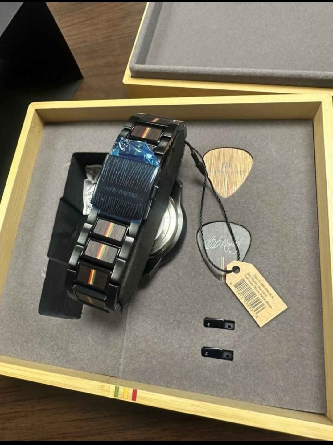 Original Grain “One Love” Ltd. Edition Bob Marley Bamboo 46mm Watch- NIB
