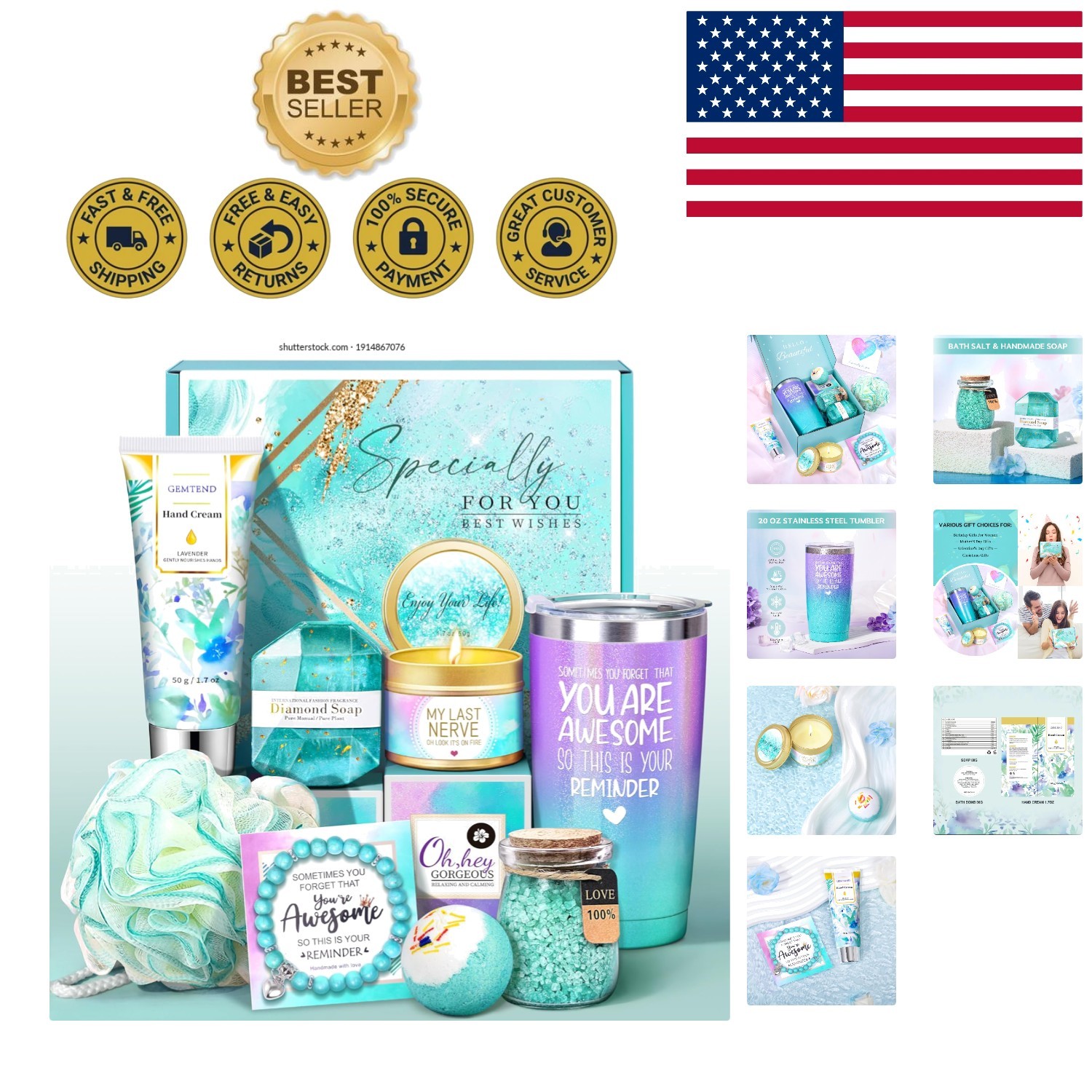 Luxury Self-Care Gift Set for Her – Spa Essentials & Thoughtful Surprises