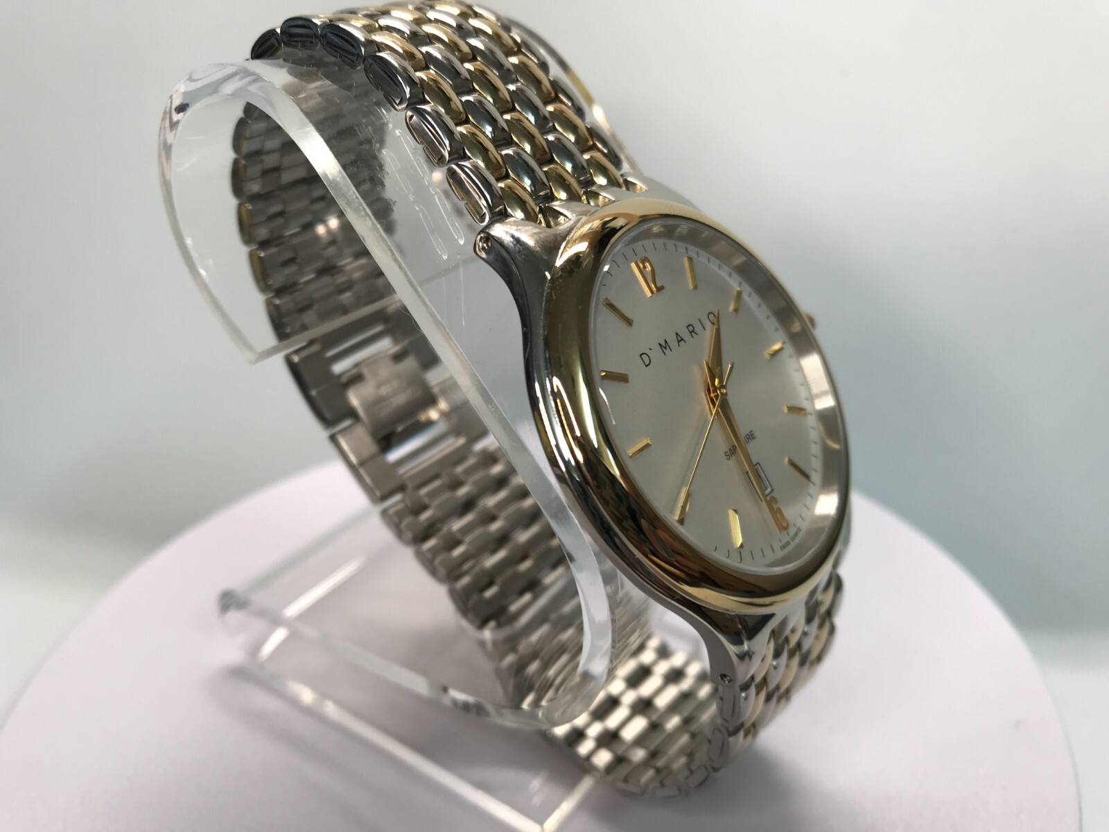 Watch NEW D’mario Heritage Switzerland NEW 18k Gold Plated All Stainless Steel