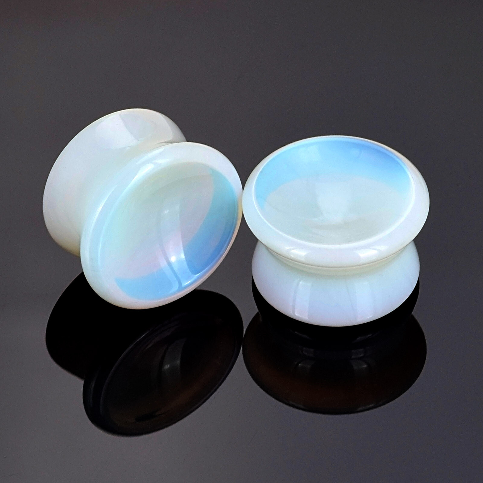 2pcs Natural Stone Ear Gauges Plugs Tunnels Saddle Expander Stretching Earrings