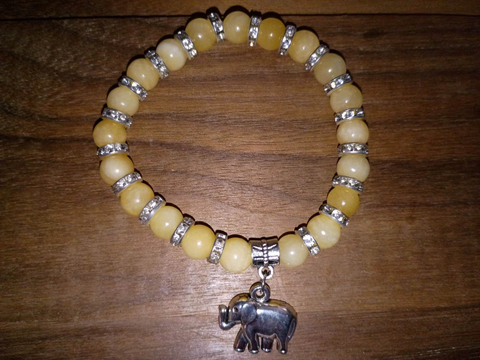 YELLOW CALCITE GEMSTONE 8mm BEADED STRETCH [ 7.5″ ] BRACELET NEW *USA*
