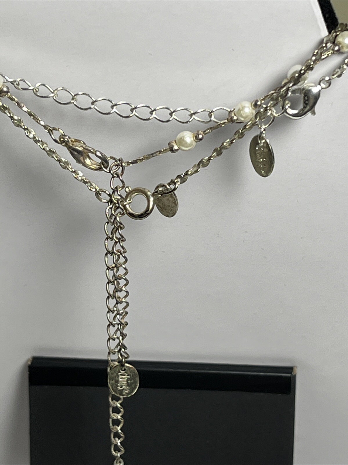 Lot Of 3 Vintage Y2K Claire’s Special Occasion Rhinestone Adj Length Necklaces