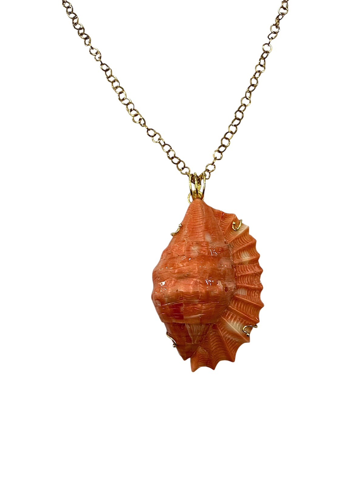 Cerasuolo Coral Pendant – Shell Shape – Crafts – 925 Silver