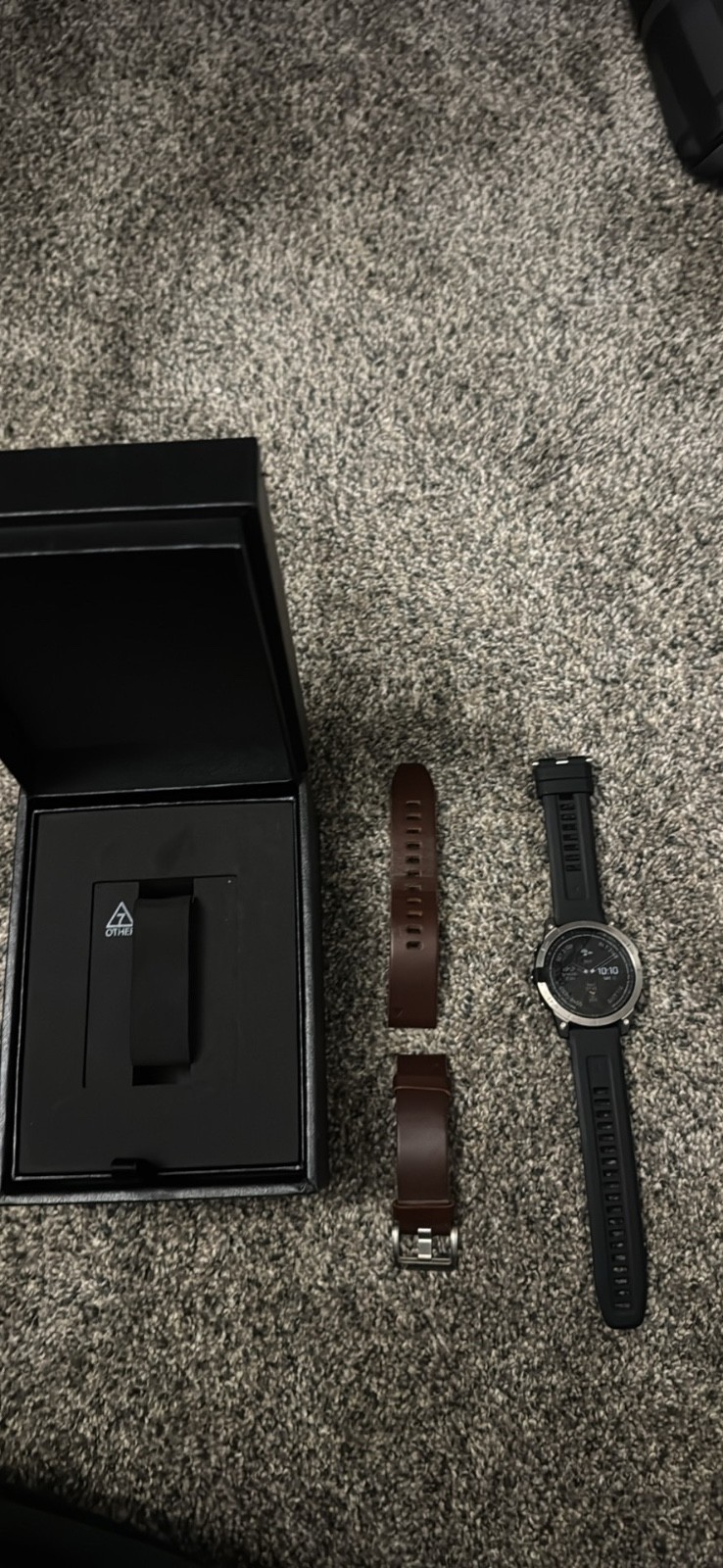 Garmin D2 Mach 1 Aviator GPS Smartwatch Oxford Brown Leather Band 010-02582-54