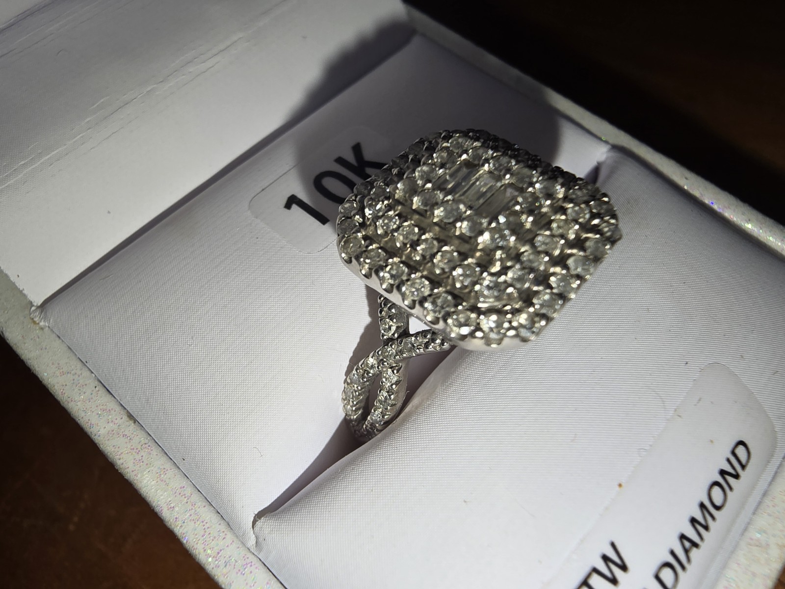 Keepsake Limited Edition 2021 3/4 CTTW Natural Diamond Ring 10K White Gold w Box