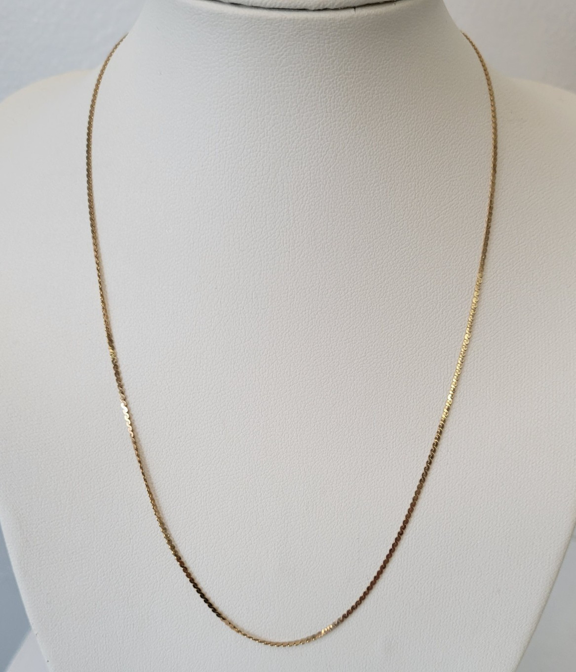 Vtg 14K Italy Yellow Gold Chain Necklace .585 Small 14.5″ – 1.8g Estate Jewelry