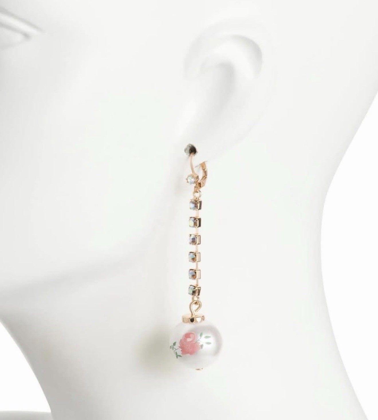 Nutcracker Charm Pendant Necklace Gold Tone Rope Chain Pink Crystal & Pearl
