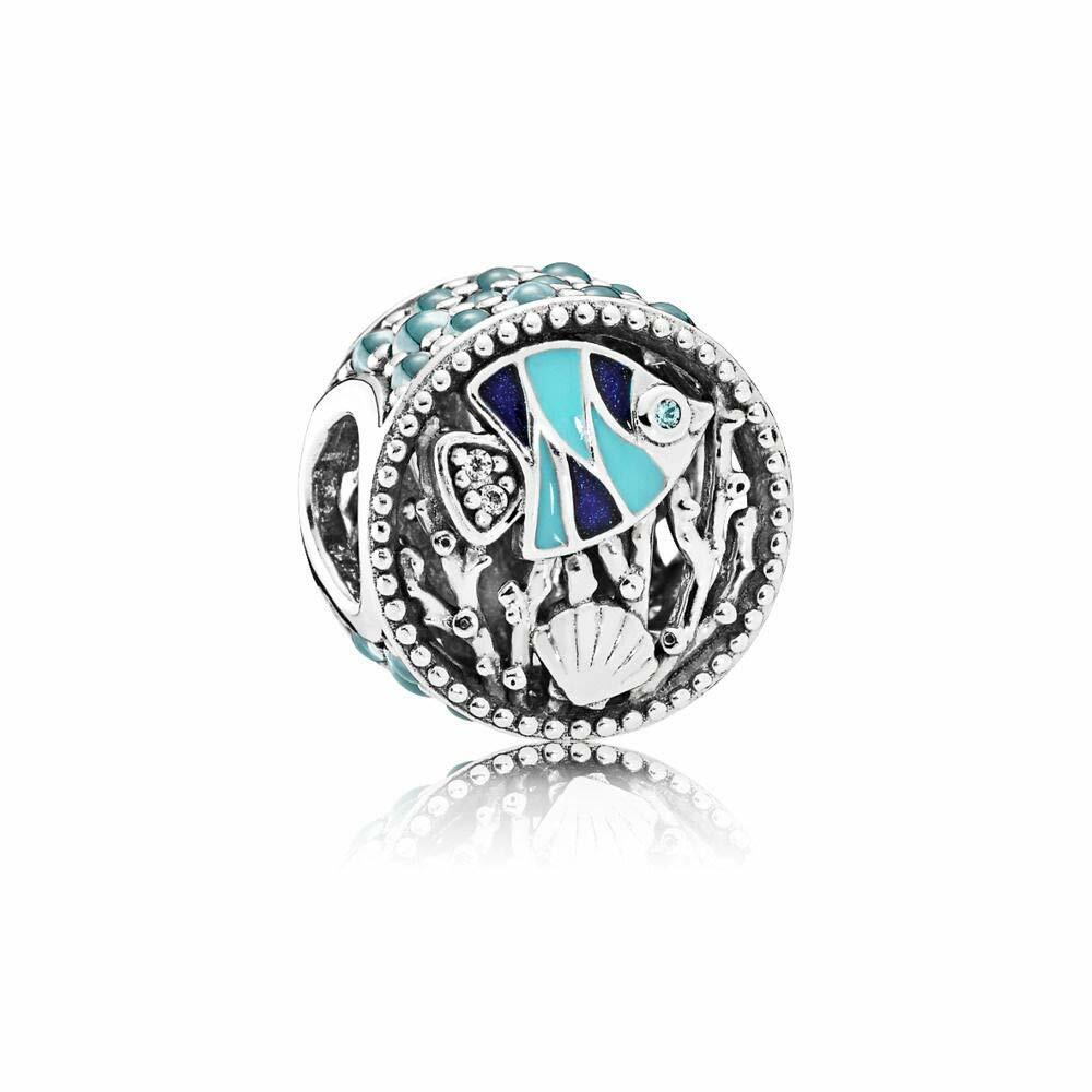 Pandora Sterling Silver Multi-Colored Ocean Life Charm 792075ENMX