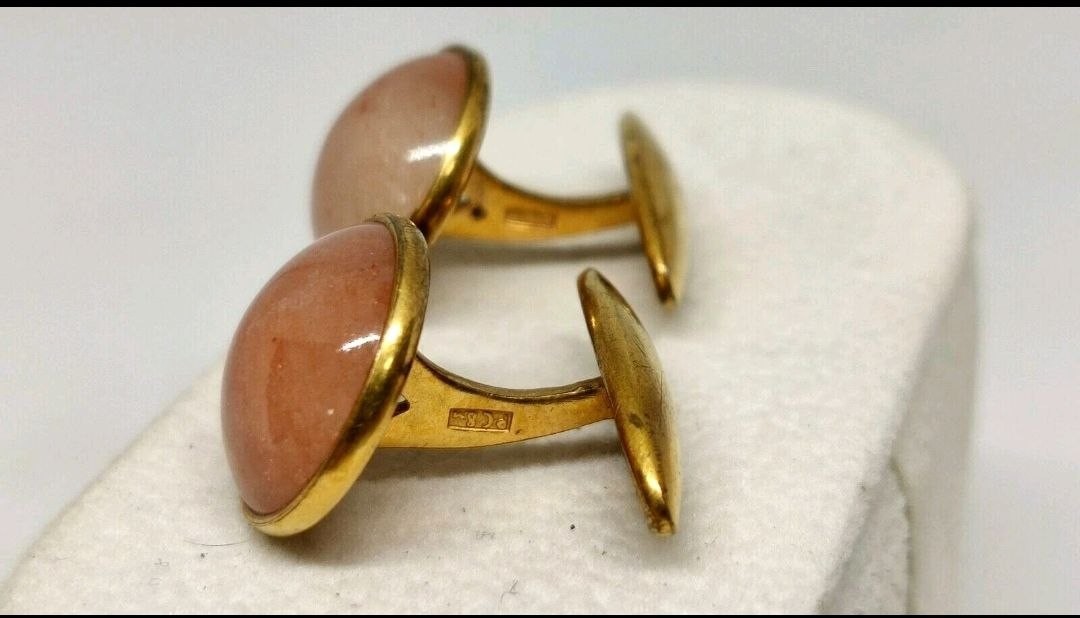 Vintage Soviet cufflinks USSR jewelry, 1960s – 1970s.