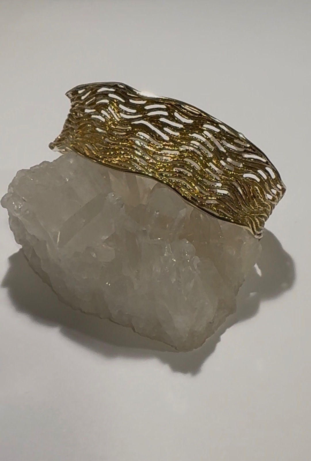 Vicenza Yellow Gold over Sterling Silver Cuff Bracelet QVC