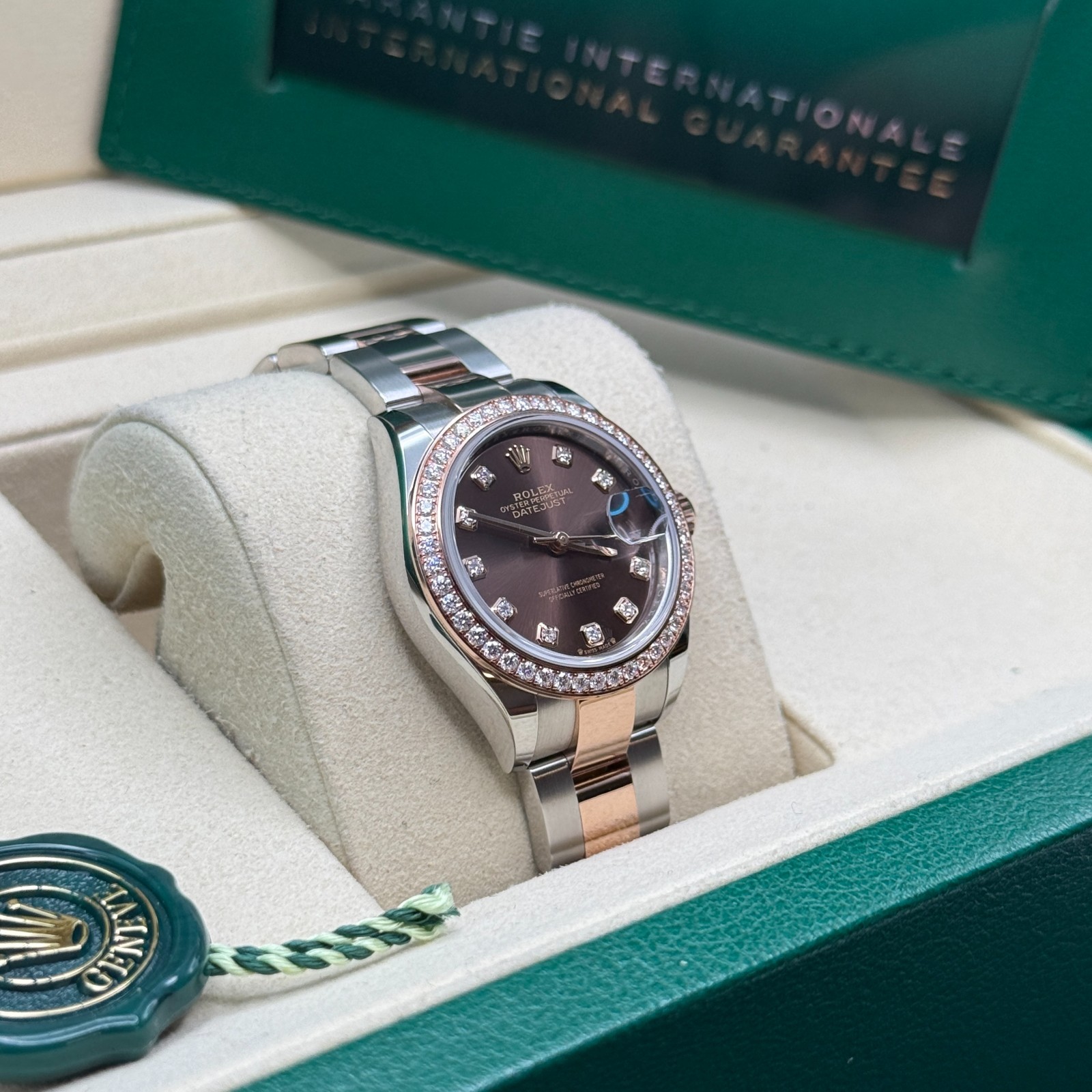 Rolex Lady-Datejust NEW 2026 Chocolate Diamond Two Tone Rose Gold Diamond Oyster