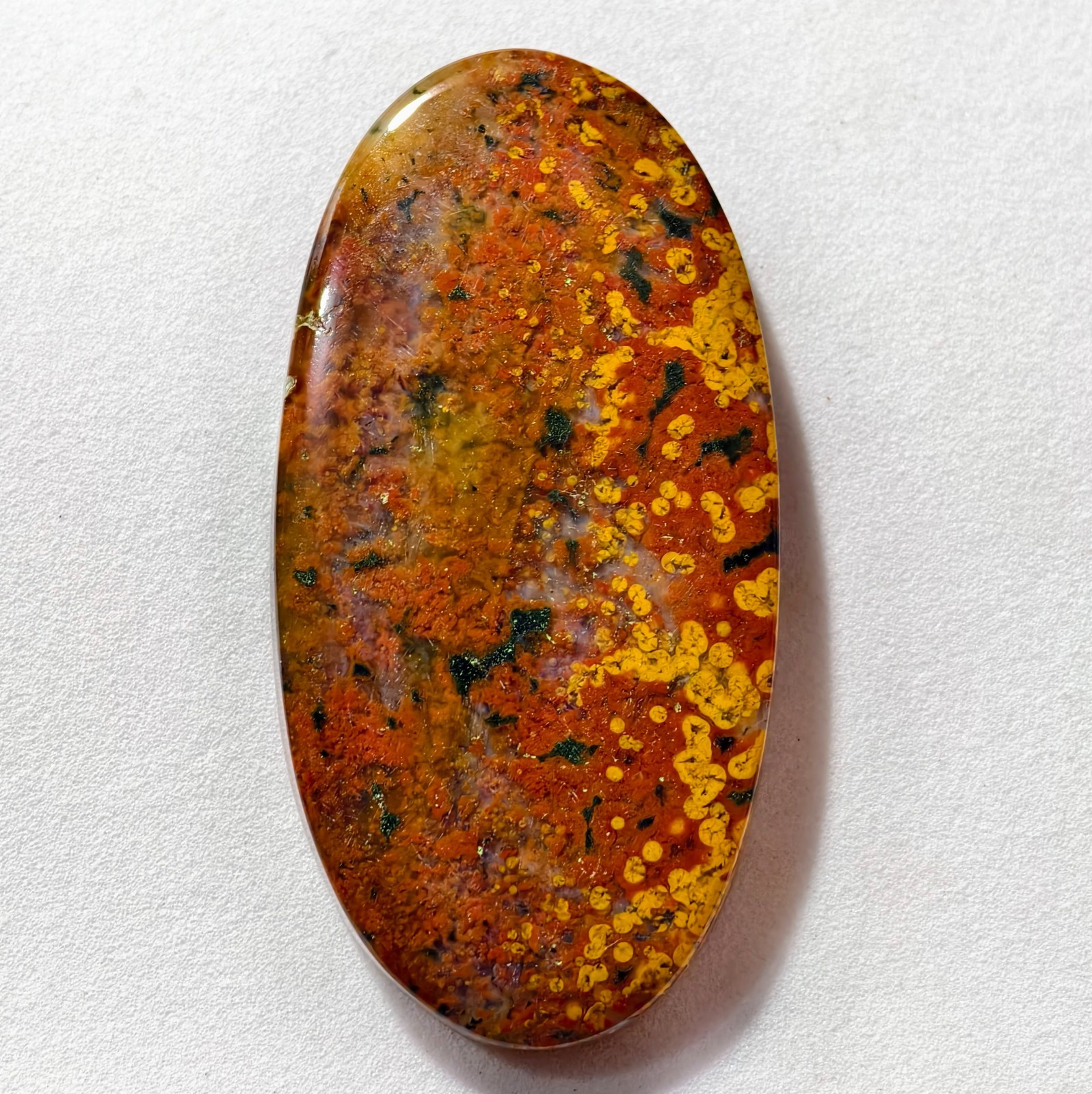 75 Cts Natural Ocean Jasper Cabochon Gemstone For Jewelry 51x25x6 MM
