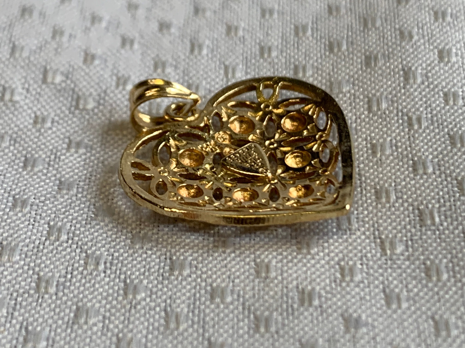 14K Yellow Gold Heart Pendant Beverly Hills Gold 1.95g Fine Jewelry Charm