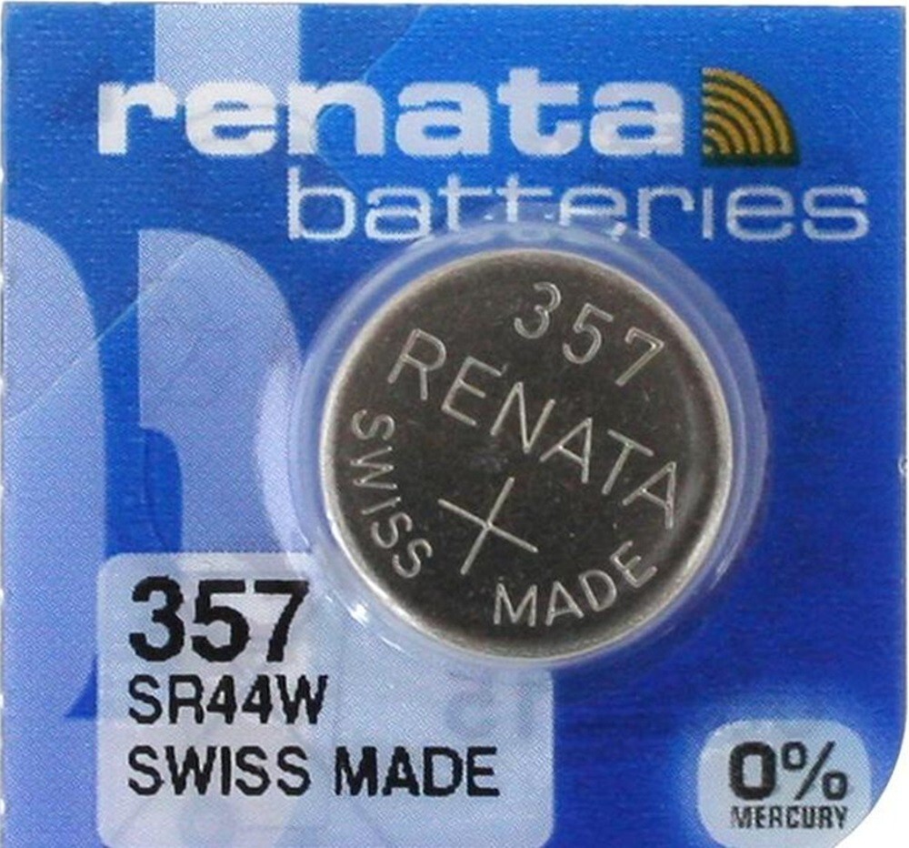 Ten (10) Renata 357 SR44W 1.55V Silver Oxide Watch – Swiss Made-Exp.2027**