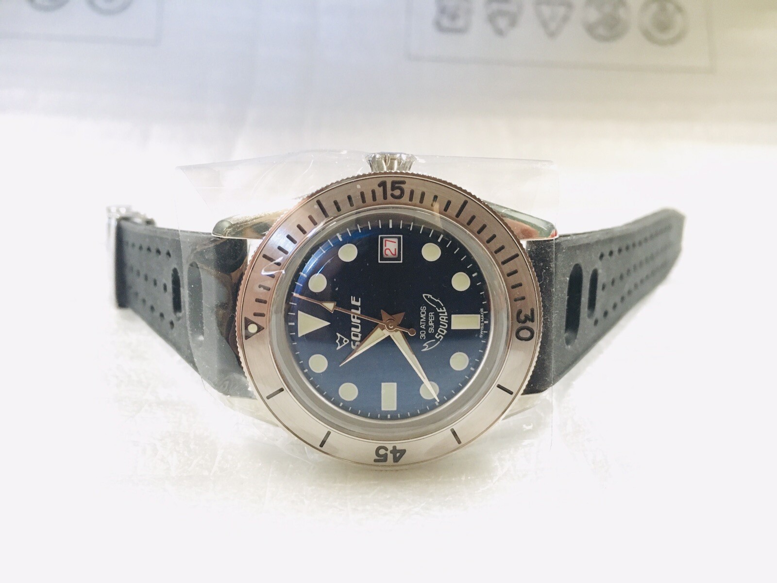Brand NEW Squale 30 ATMOS Sub-39 Super Blue Superblue Watch – DEALER & Warranty