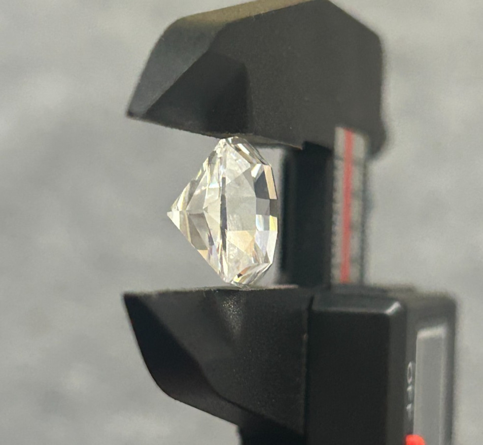 Vintage Fancy Checkerboard Square YAG 11.3mm 14.2ct Lab Gemstone