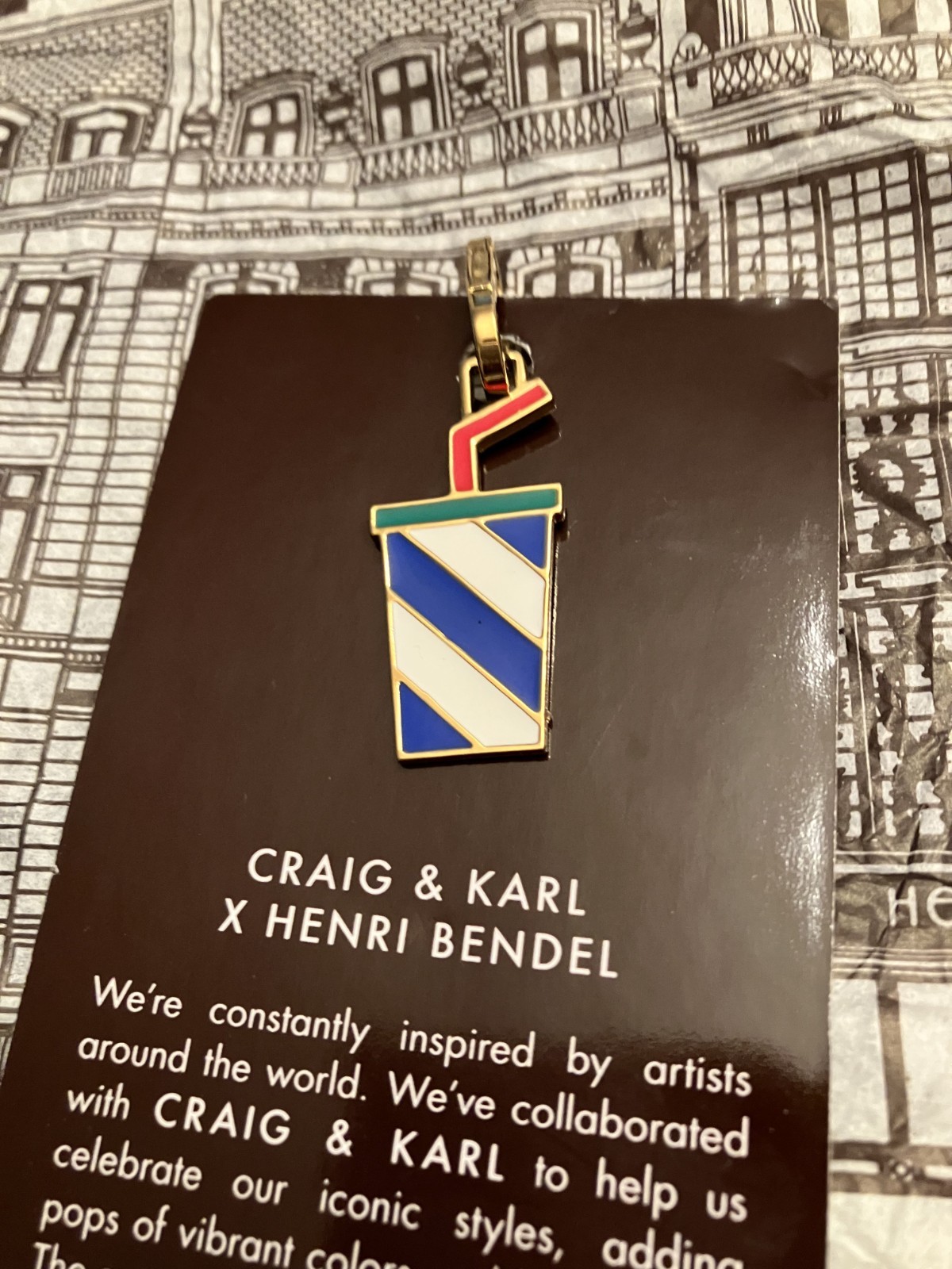 Rare! New Henri Bendel Craig & Karl Sunnies and Milkshake Charm set