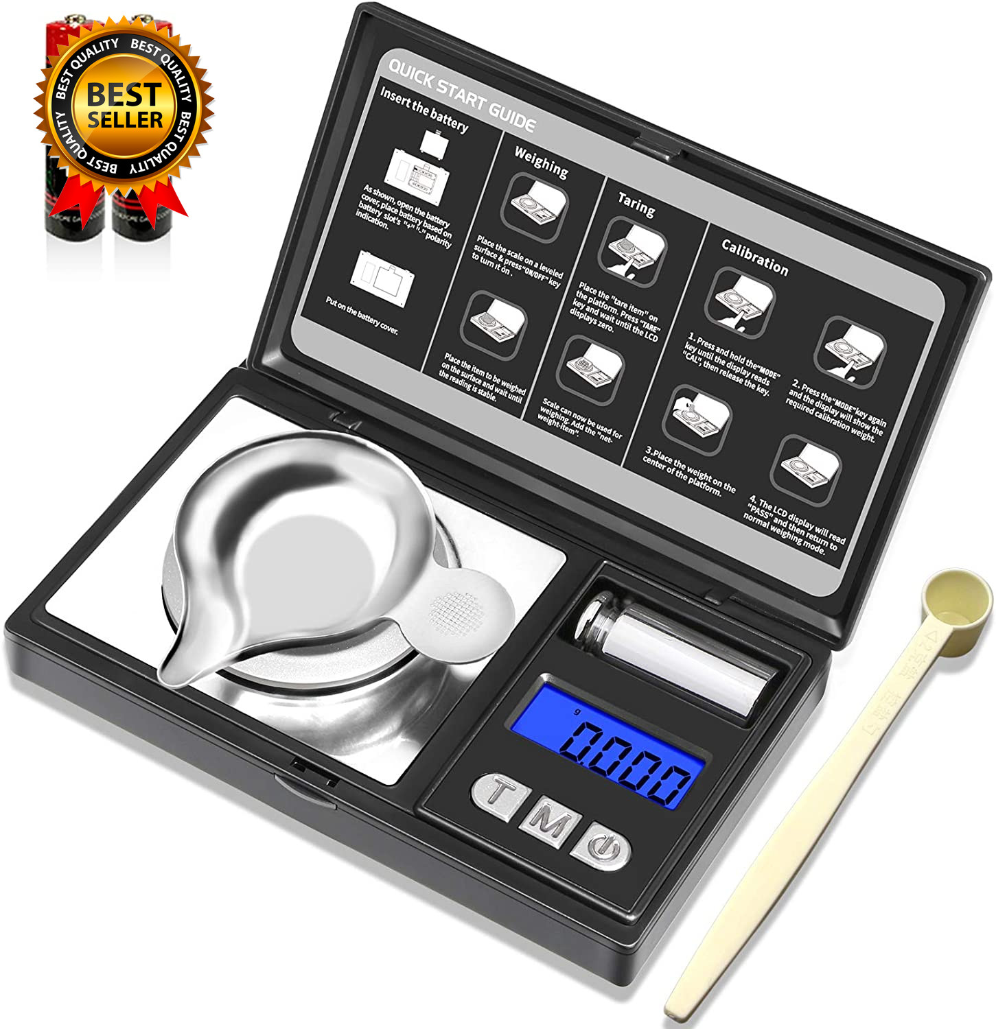 Milligram Scale 50G/0.001G Digital Jewelry Scale Micro Gram Scale for Powder