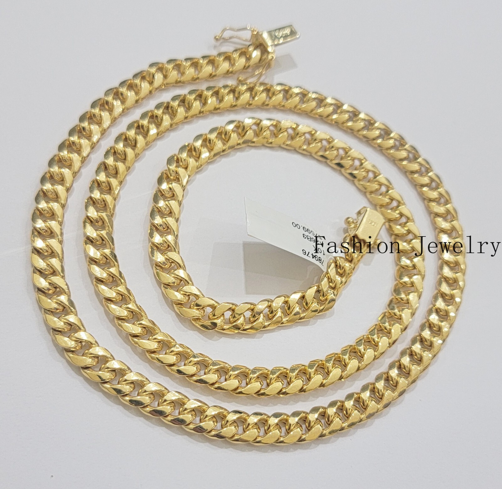 Real 10K Gold Miami Cuban Link Chain Necklace 6mm — 20″ 22″ 24″ 26″ 10kt Yellow
