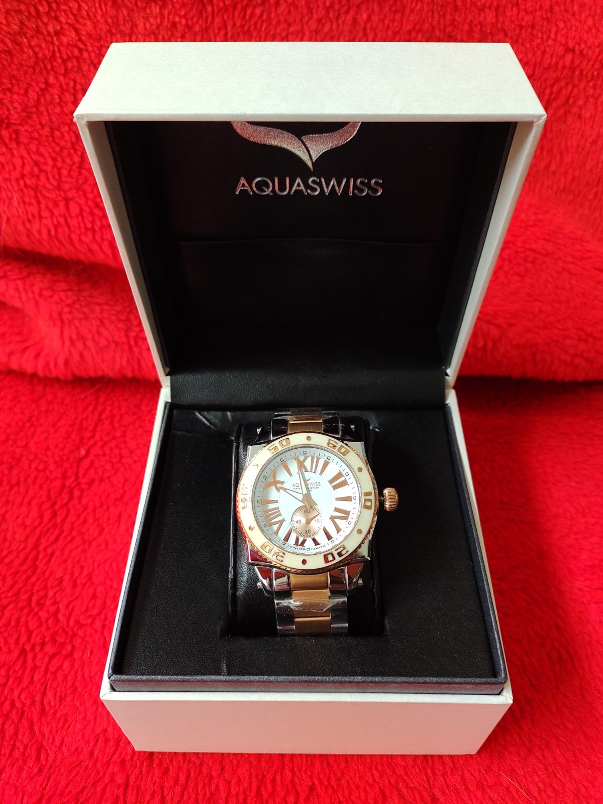 Aquaswiss men’s watch Swissport G water resistant white metal