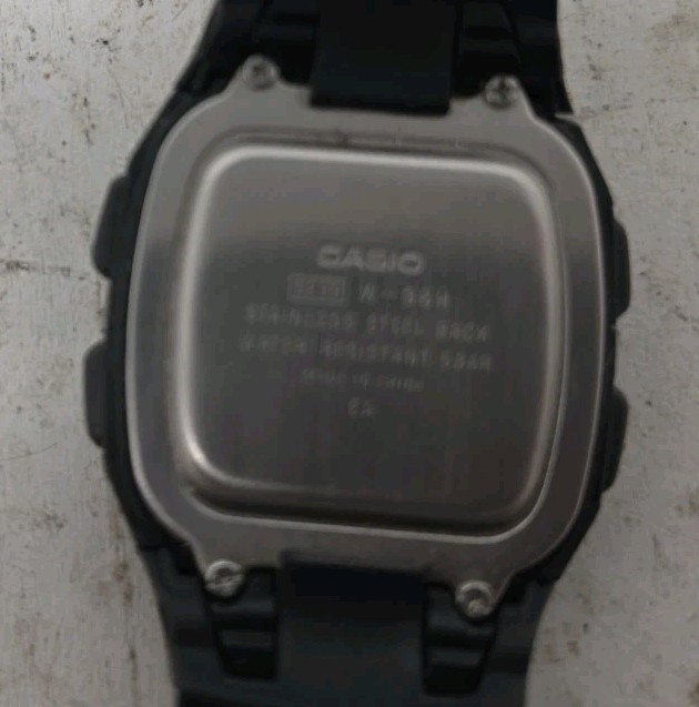 Casio 3239 W-96H Men’s Alarm Chronograph Digital Watch WR 50M Black Resin