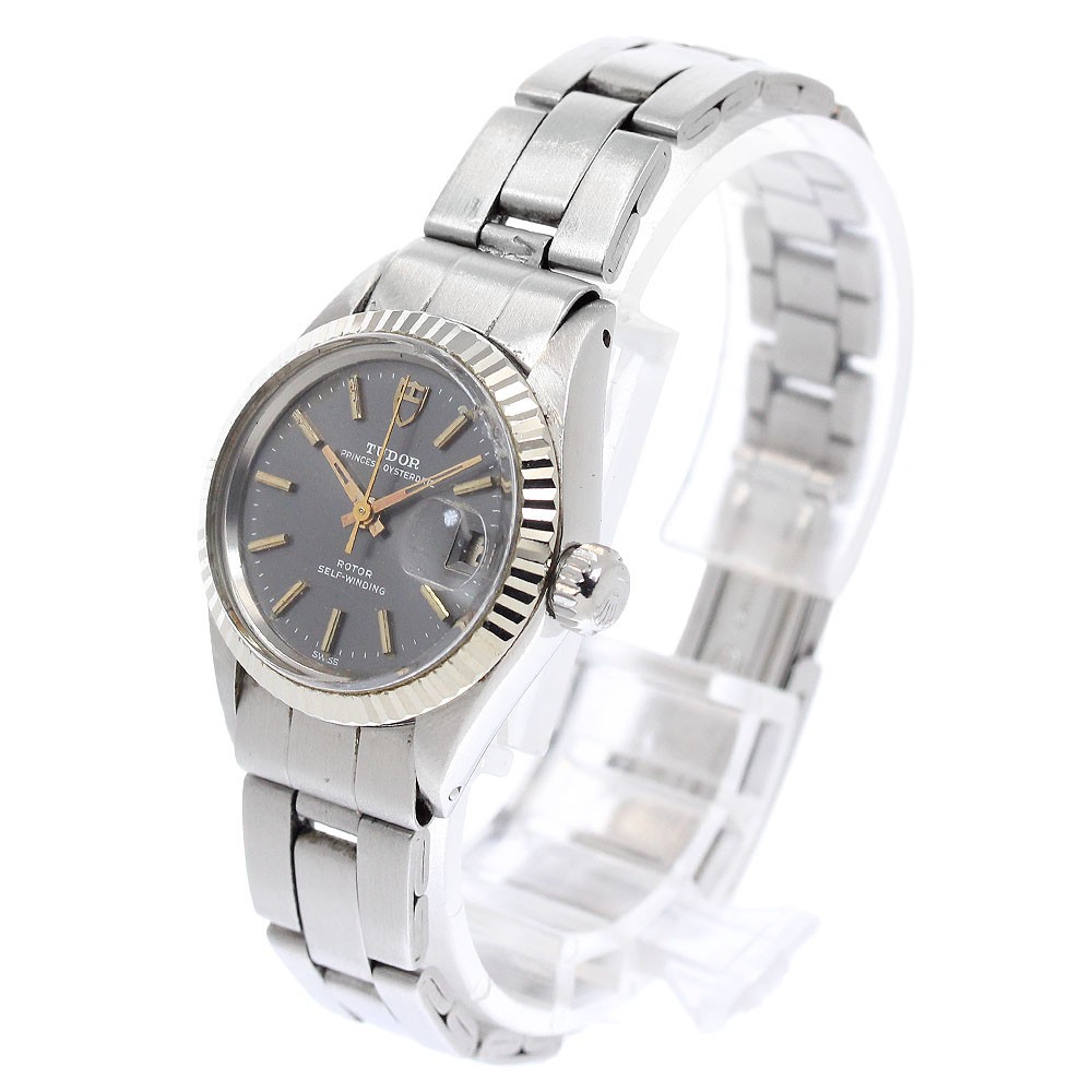 TUDOR Princess Oyster Date 92414 WG bezel Gray Dial Automatic Ladies_949684