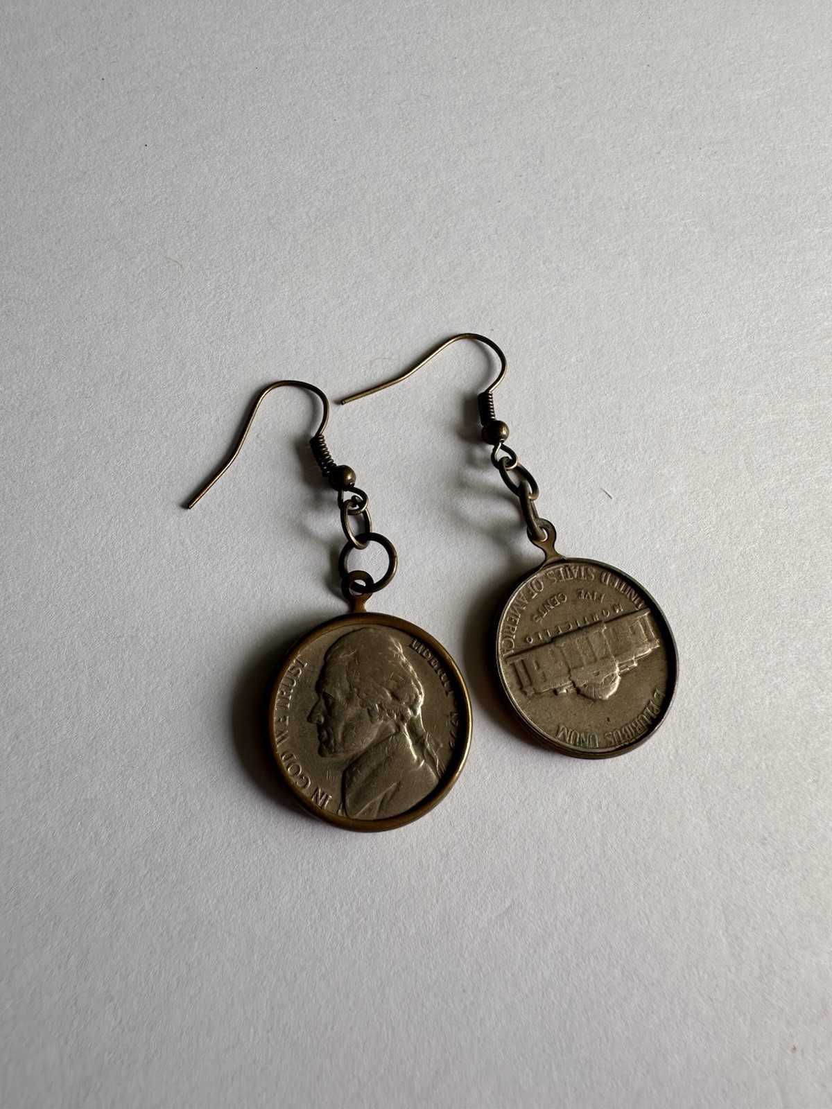 Nickel Charm Earrings Silver Tone