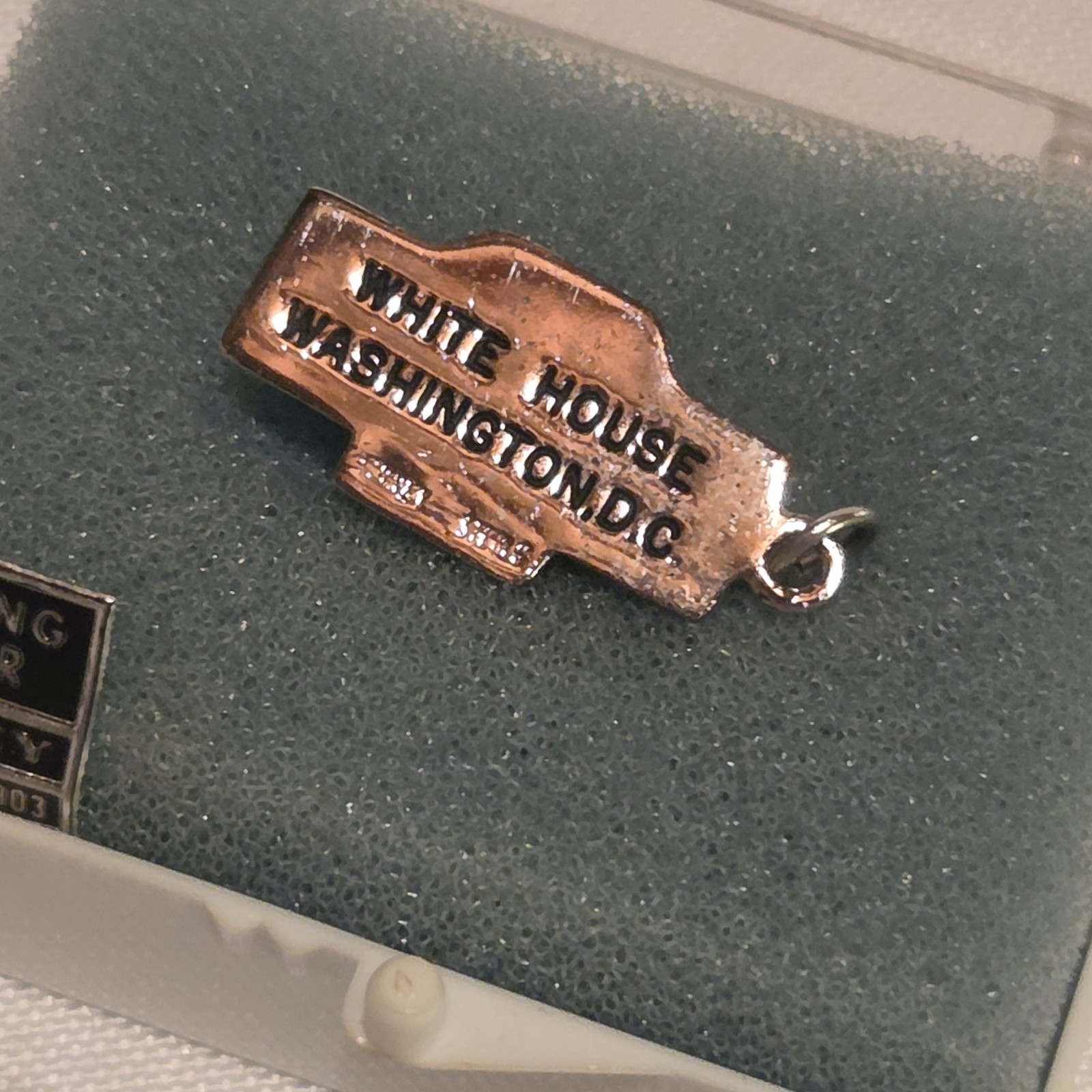 Vintage 1960s Kinney Sterling Silver 3D White House Building Charm Pendant