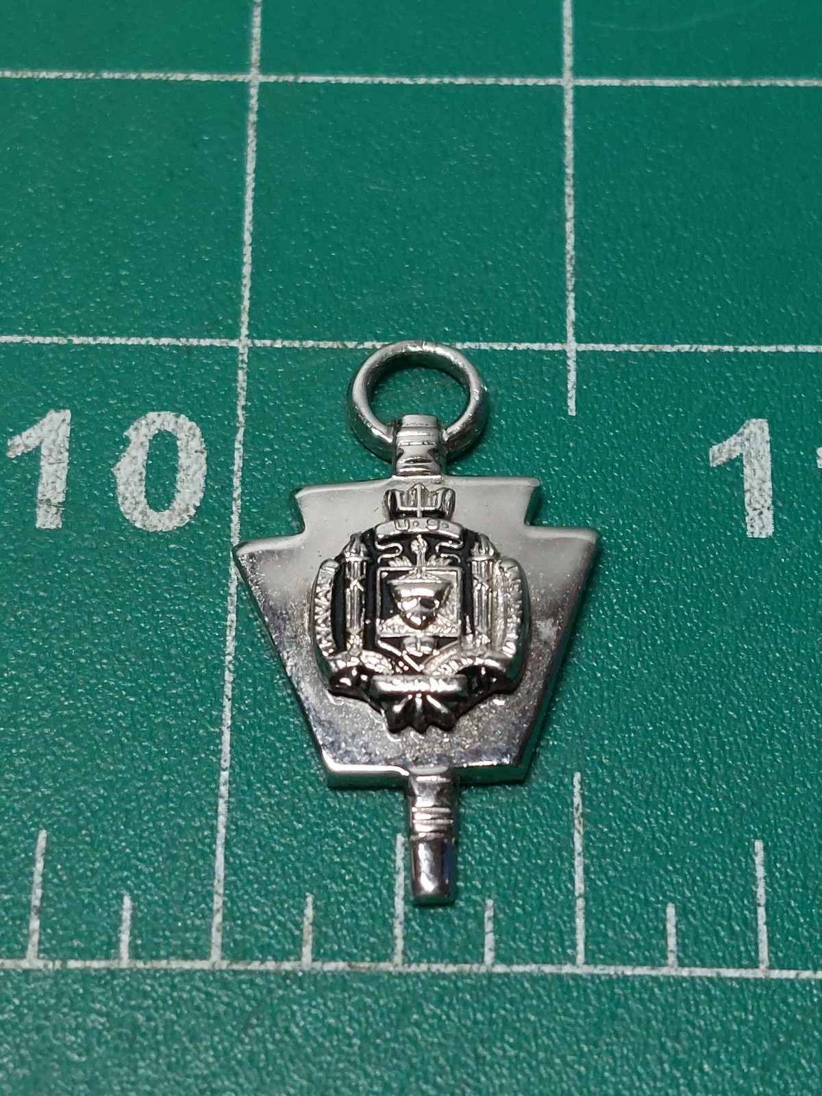 Kinney Sterling Silver Charm Mini Key US Navy Naval