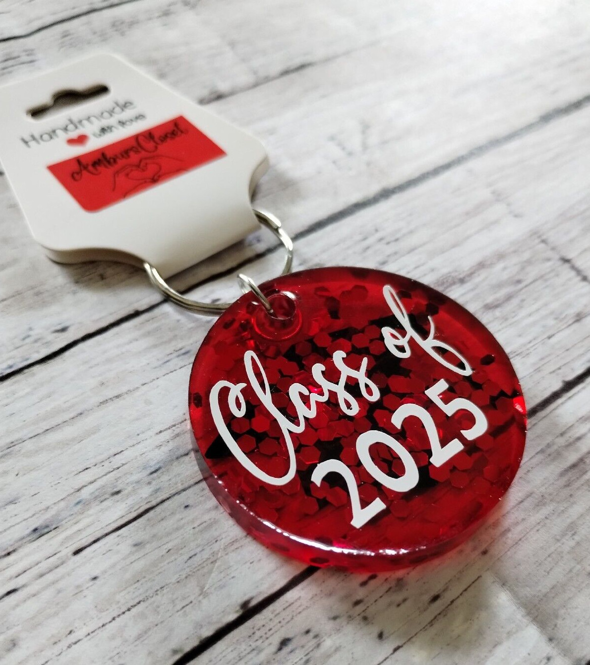 GRADUATION Keychain GIFT Personalize w/ NAME & YEAR Handmade CLASS OF 2024 2025