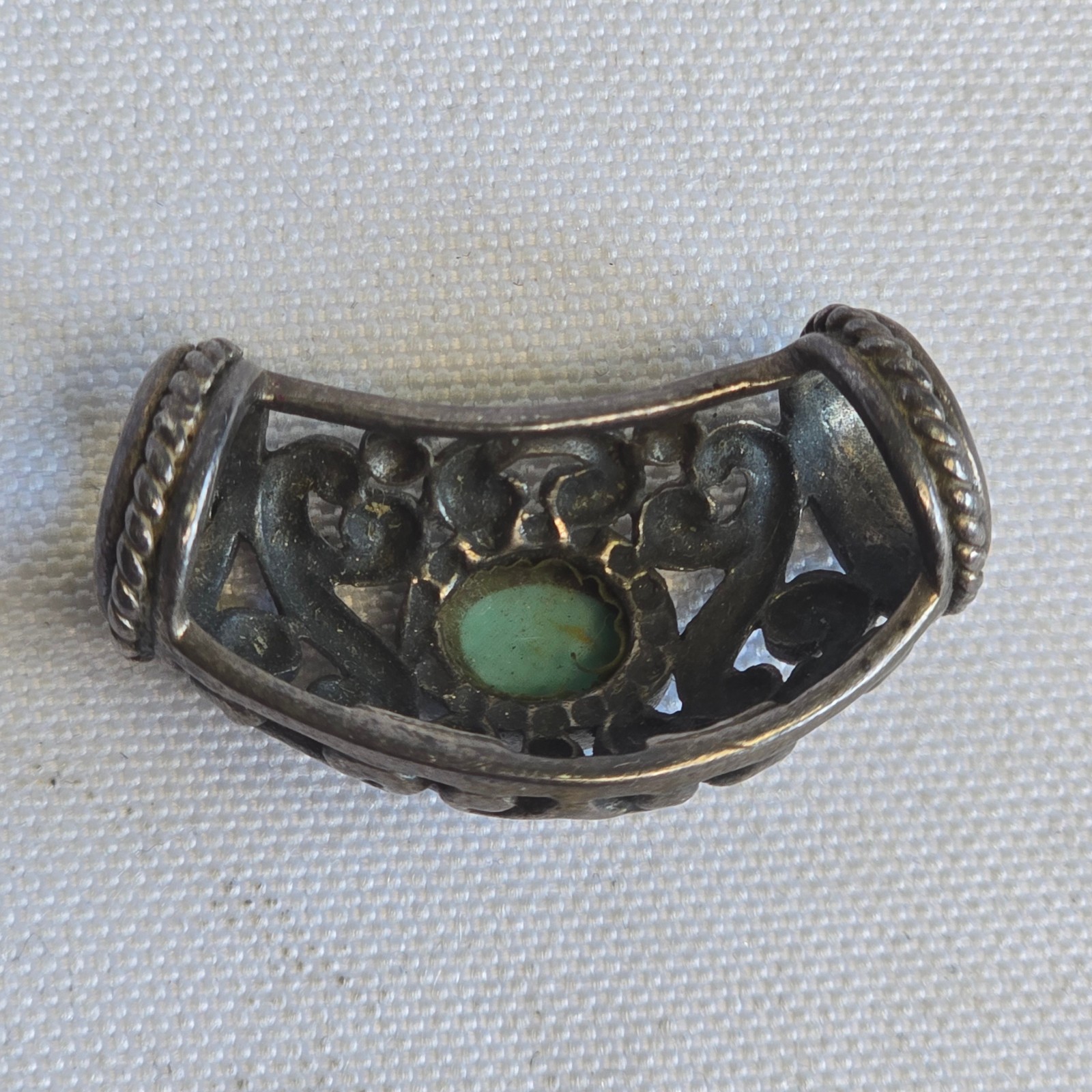 Sterling Silver Slider Charm 8.05g Fine Jewelry Turquoise look *READ*