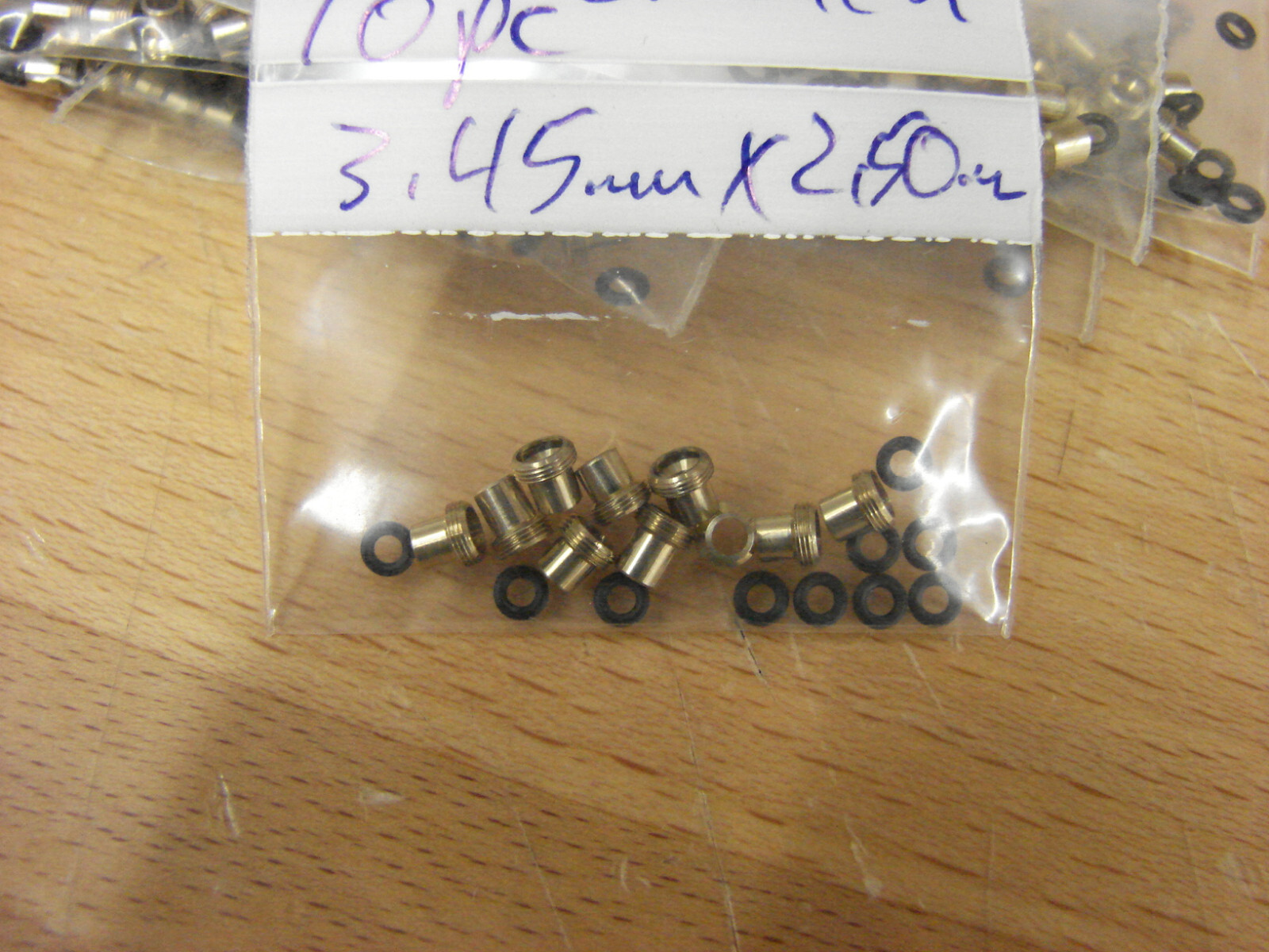 Wristwatch case tubes for screw down crowns, breitling style tubes 10pc w/gasket