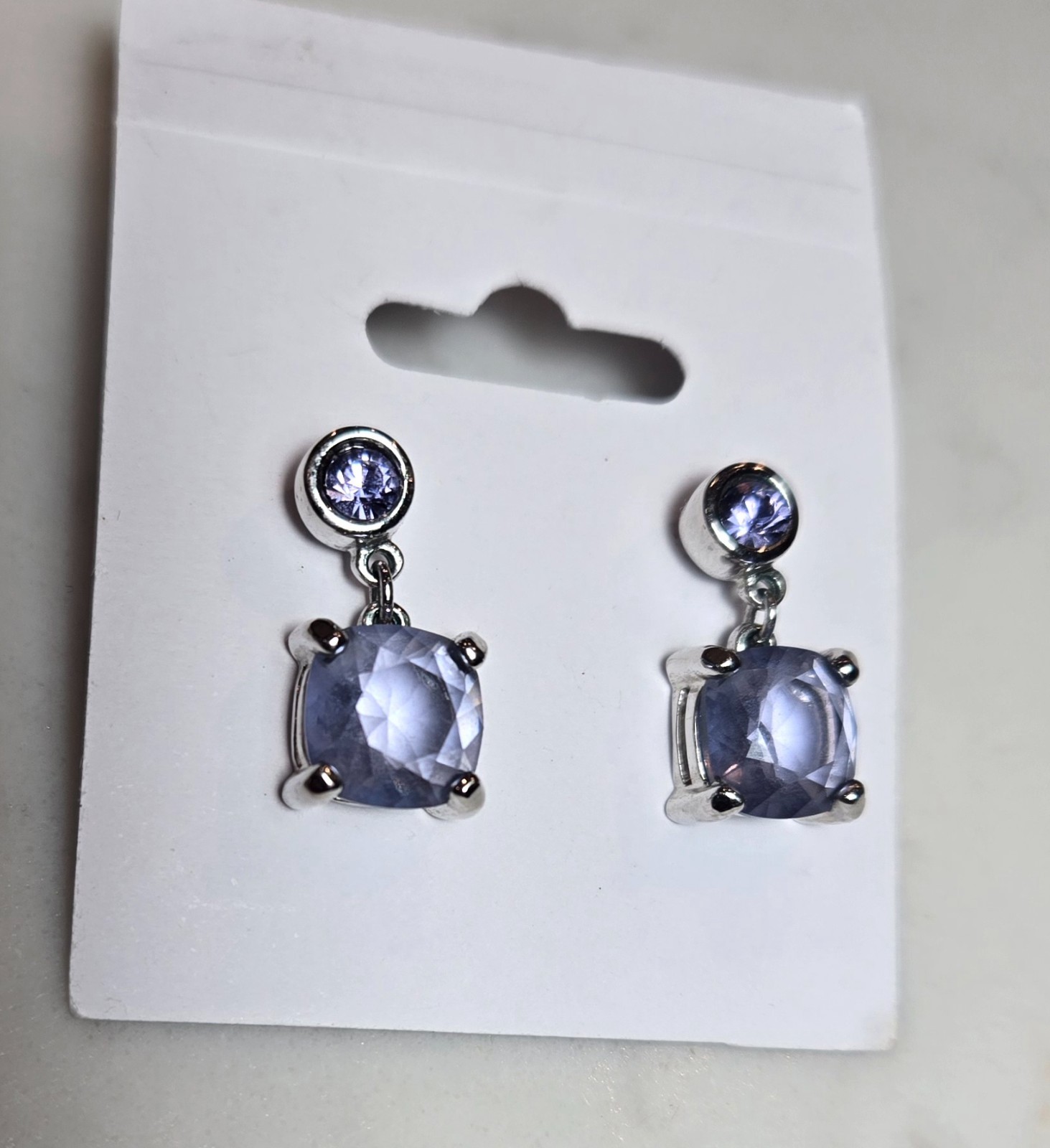 Purple Amethyst Earrings Drops Dangly