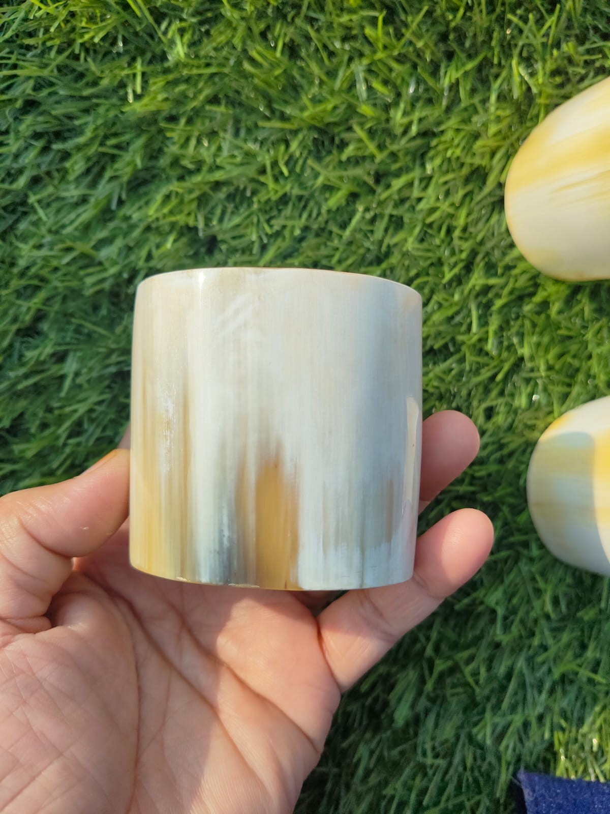 Natural Buffalo Horn Cuff Bracelet Horn Bangle Ethnic Jewelry Bangle Mix White