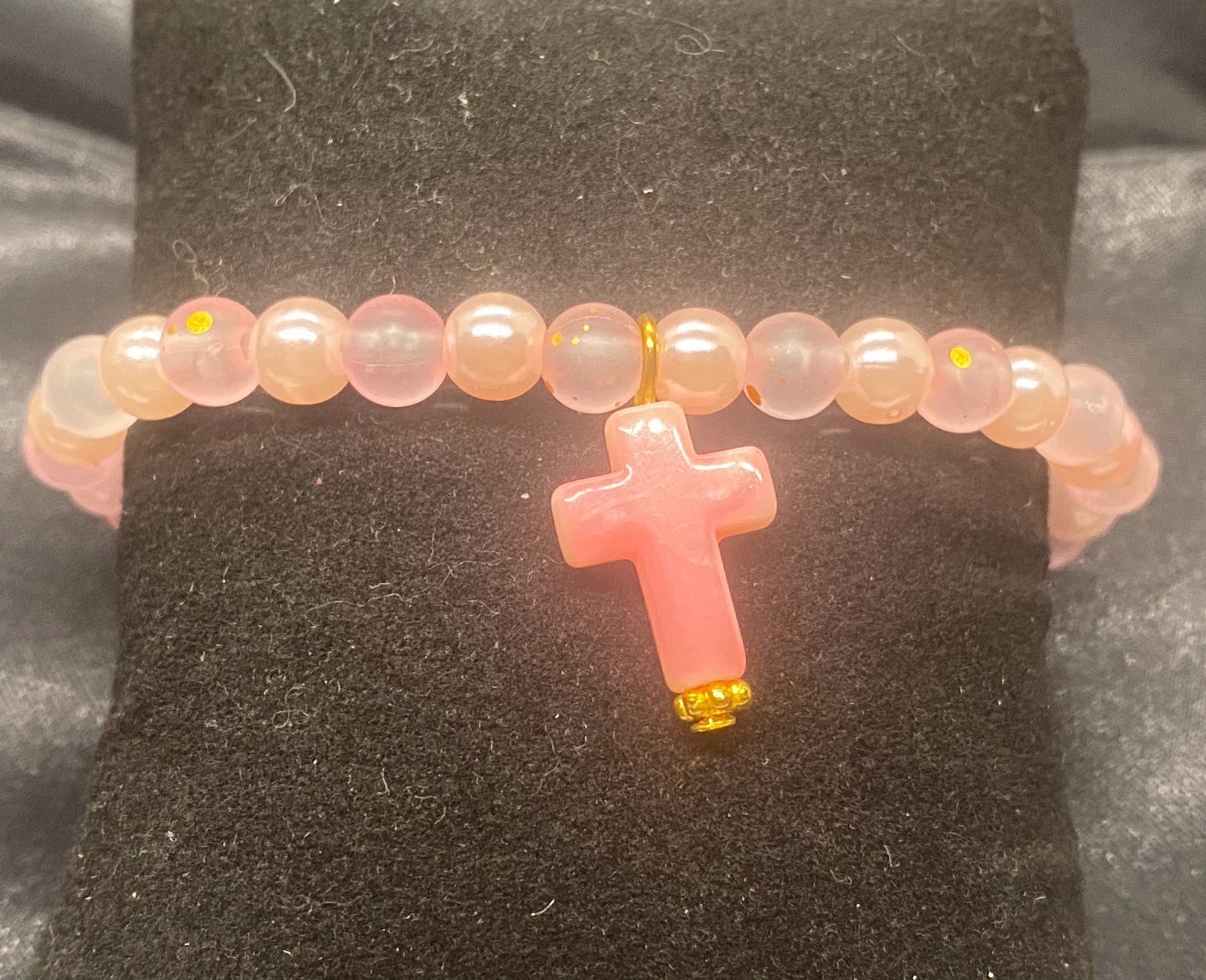 Handmade Beaded Cross Bracelet
