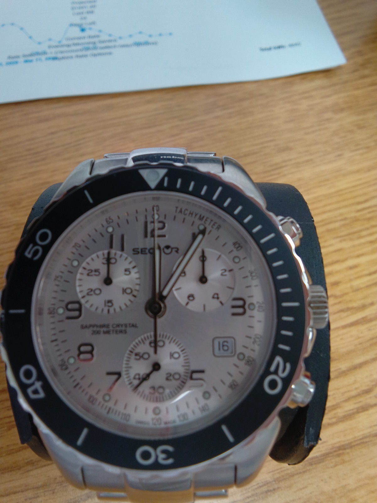 Sector Mens watch Tachometer Swiss made Sapphire Crystal 200 meters