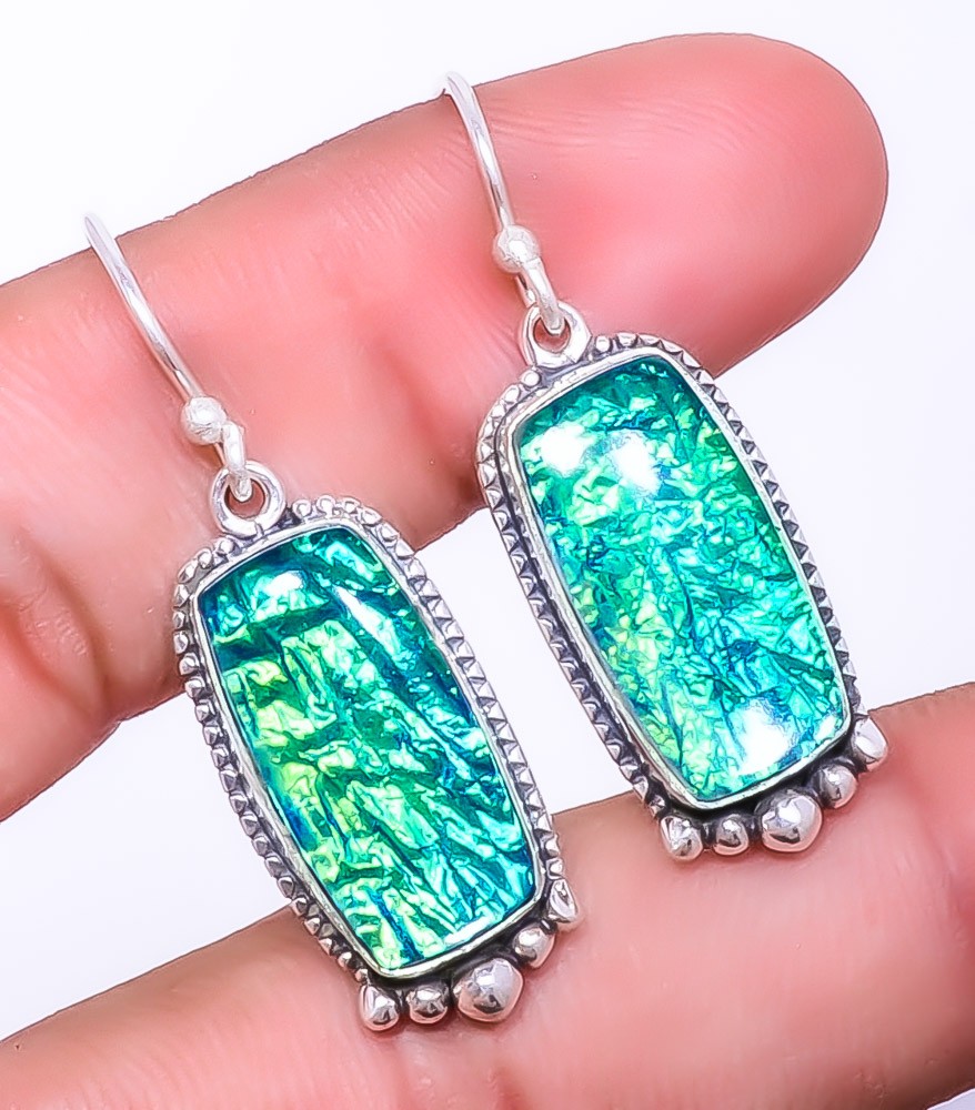 Triplet Fire Opal 925 Sterling Silver Bali Earring 1.56″ A341