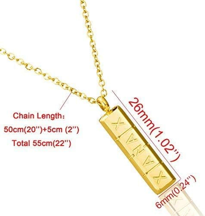 Womens Girls Stainless Steel XANAX Pill Necklace Pill Holder Necklace Pill ID Ba