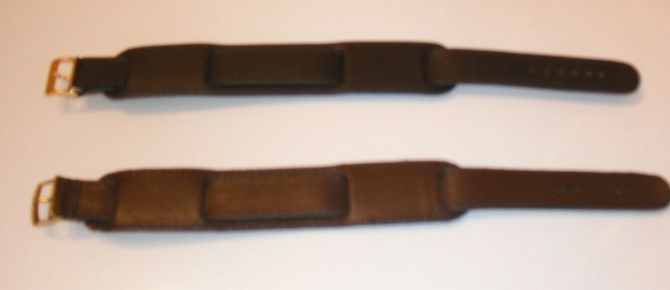 20mm Extra-Long (285mm) Quality Brown Military Style Leather Watch Strap.