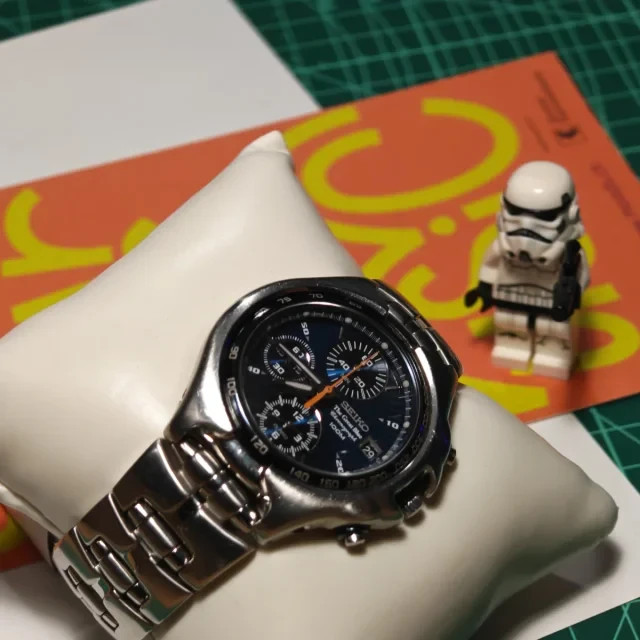 » SEIKO « Mens Vintage Chronograph Quartz Watch ◆ “The Great Blue” [ 7T62-0BC0 ]