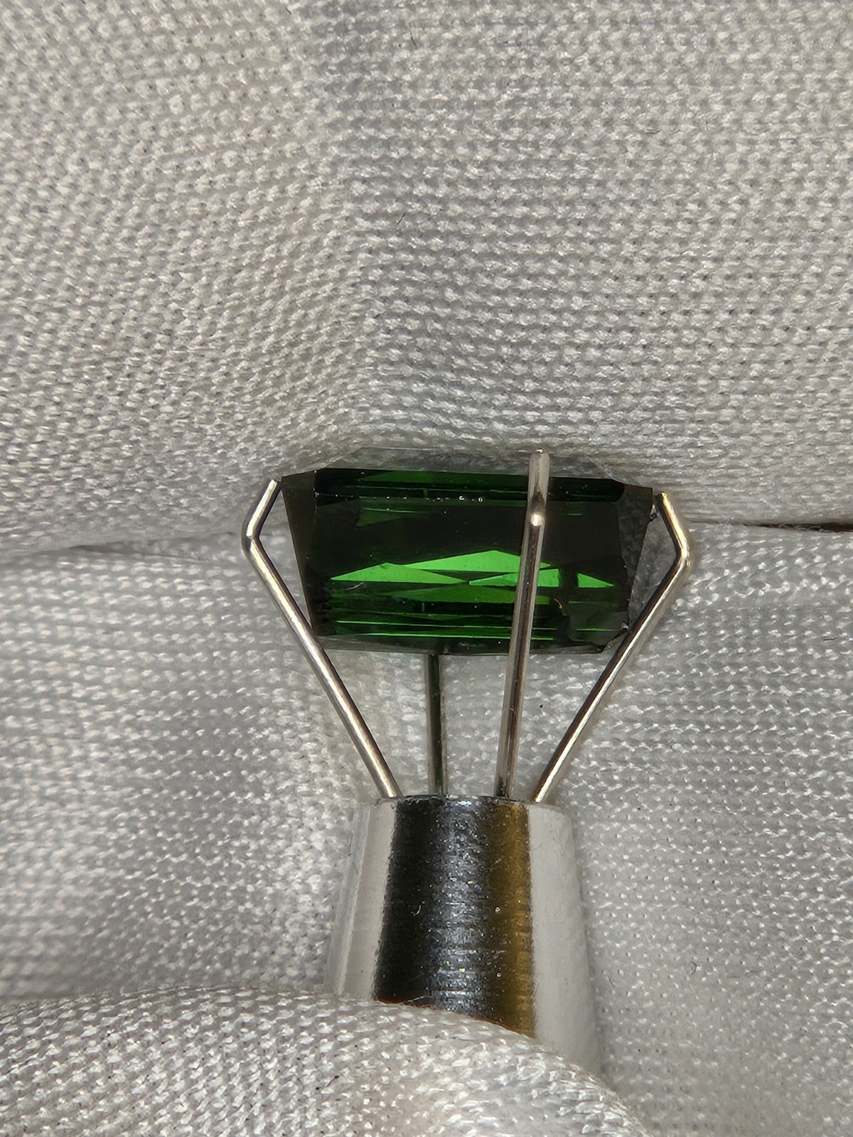 Natural Green Tourmaline 2.35ct Emerald Cut Deep Green 8.4×6.8mm Loose Gem