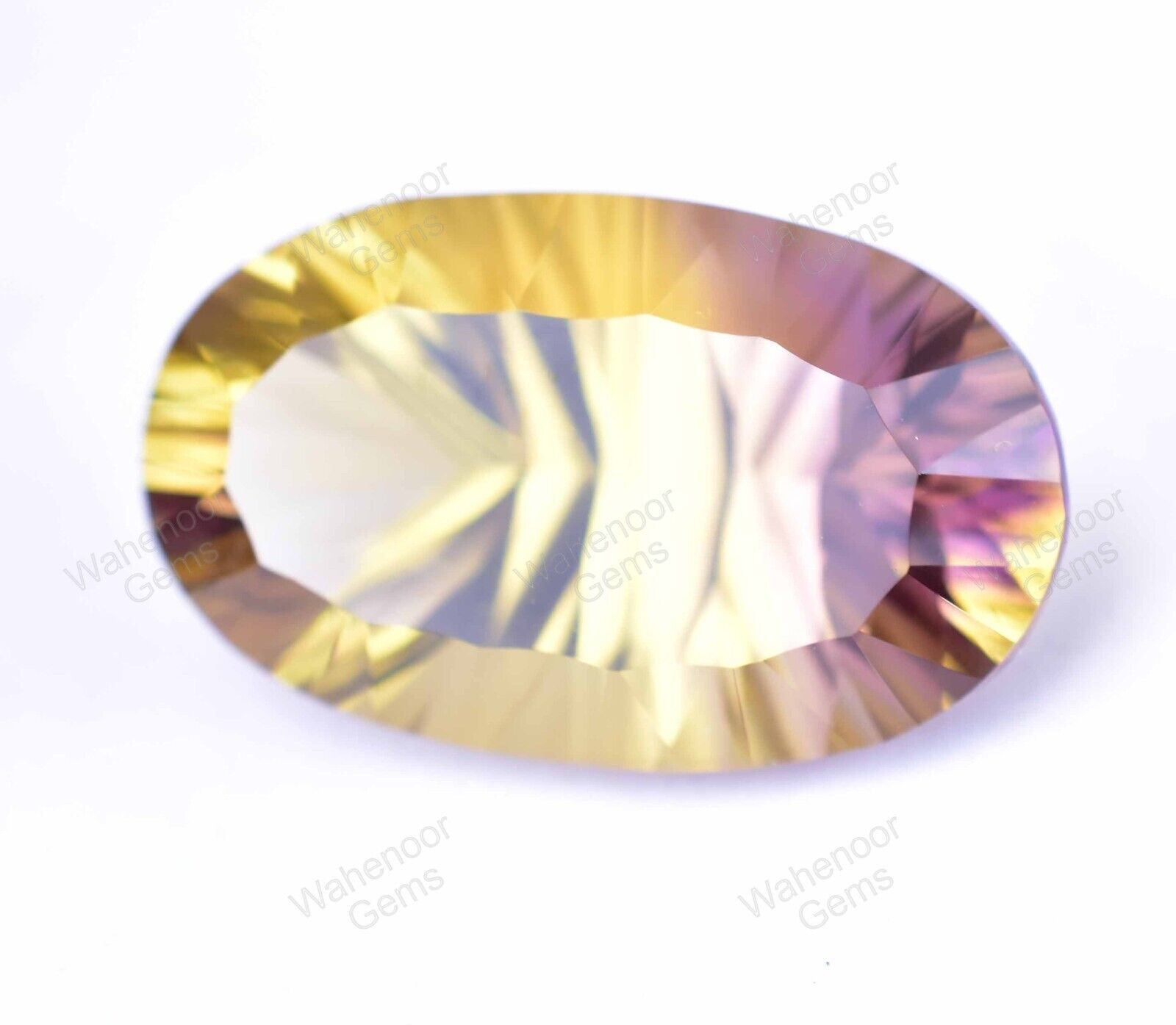 Flawless Natural Bi-Color Ametrine 19.60 Ct Oval Certified Untreated Gemstone