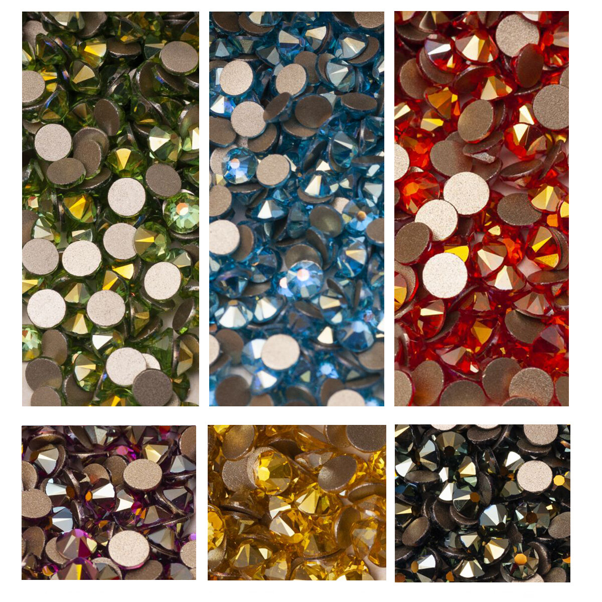 2088 8Big 8Small No hotfix Many Colors Nail Art Rhinestones Glass Stress Crystal