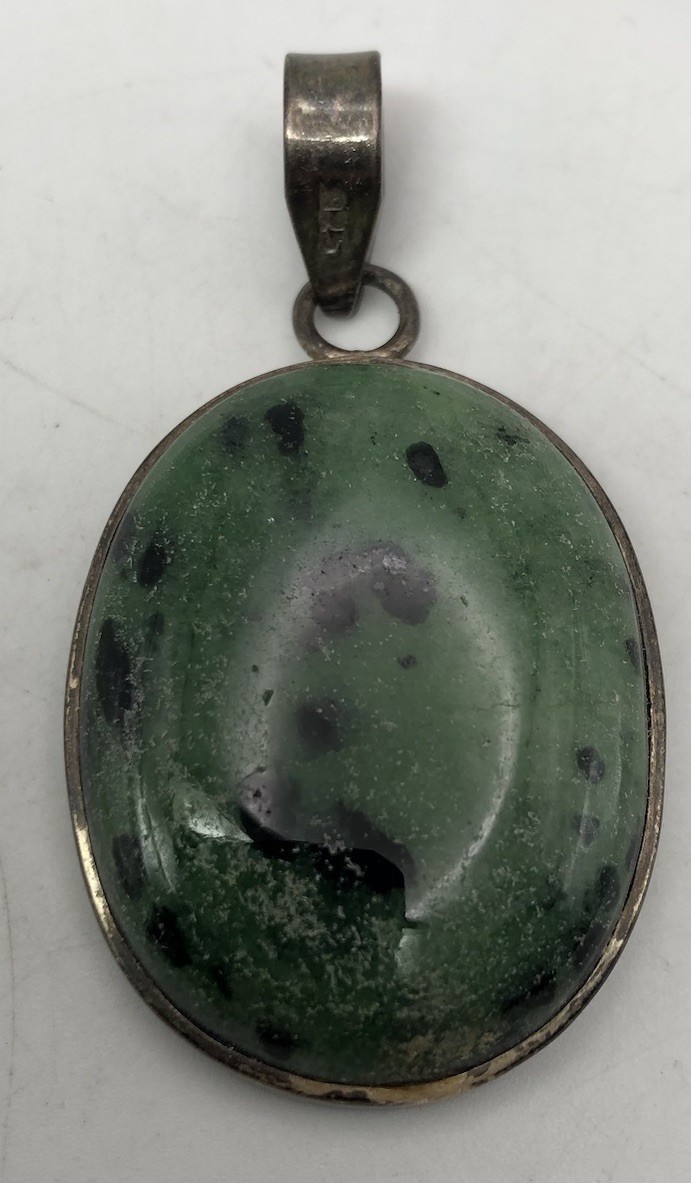 Ruby Zoisite Green 925 Pendant